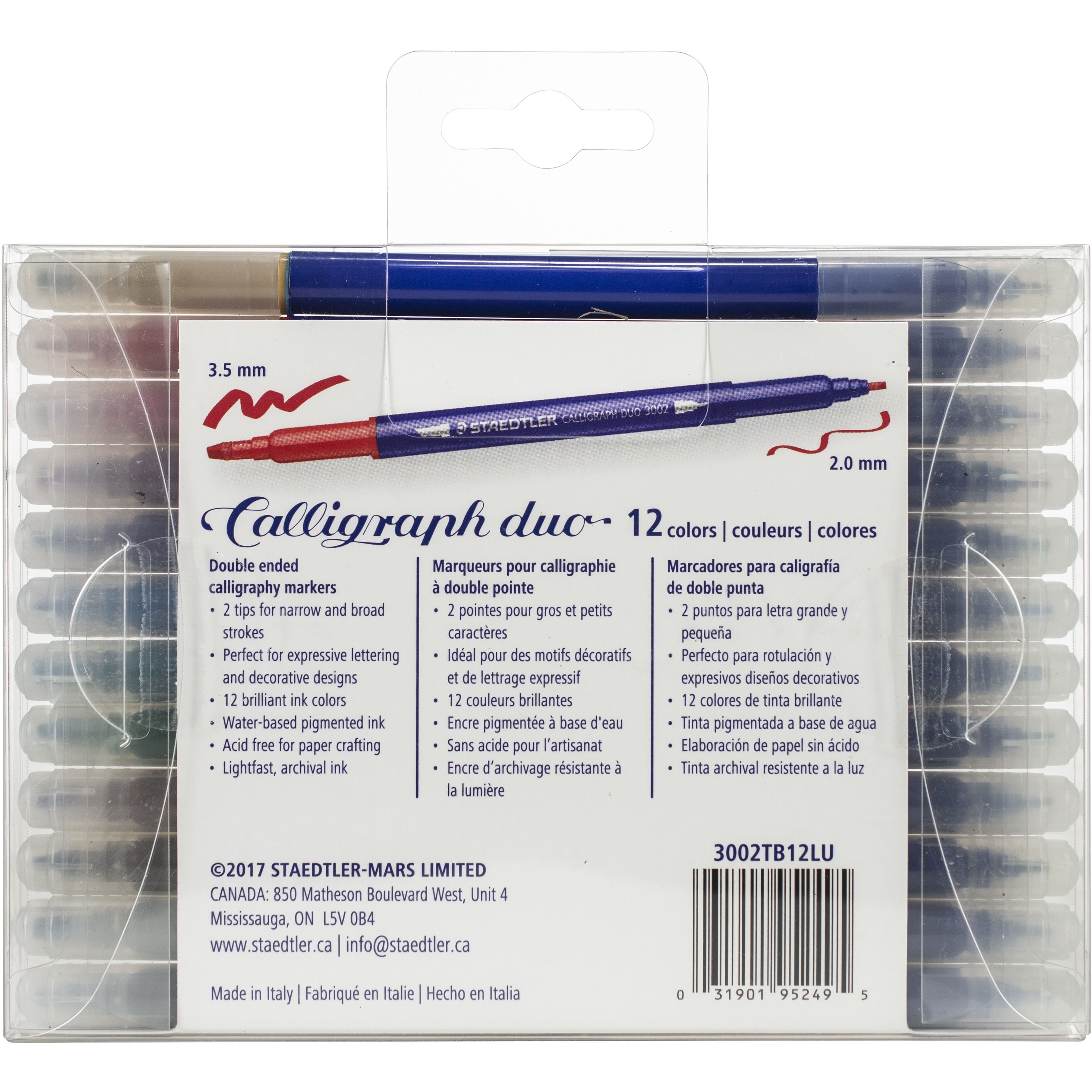 Staedtler Double Ended Lettering Markers 12/Pkg