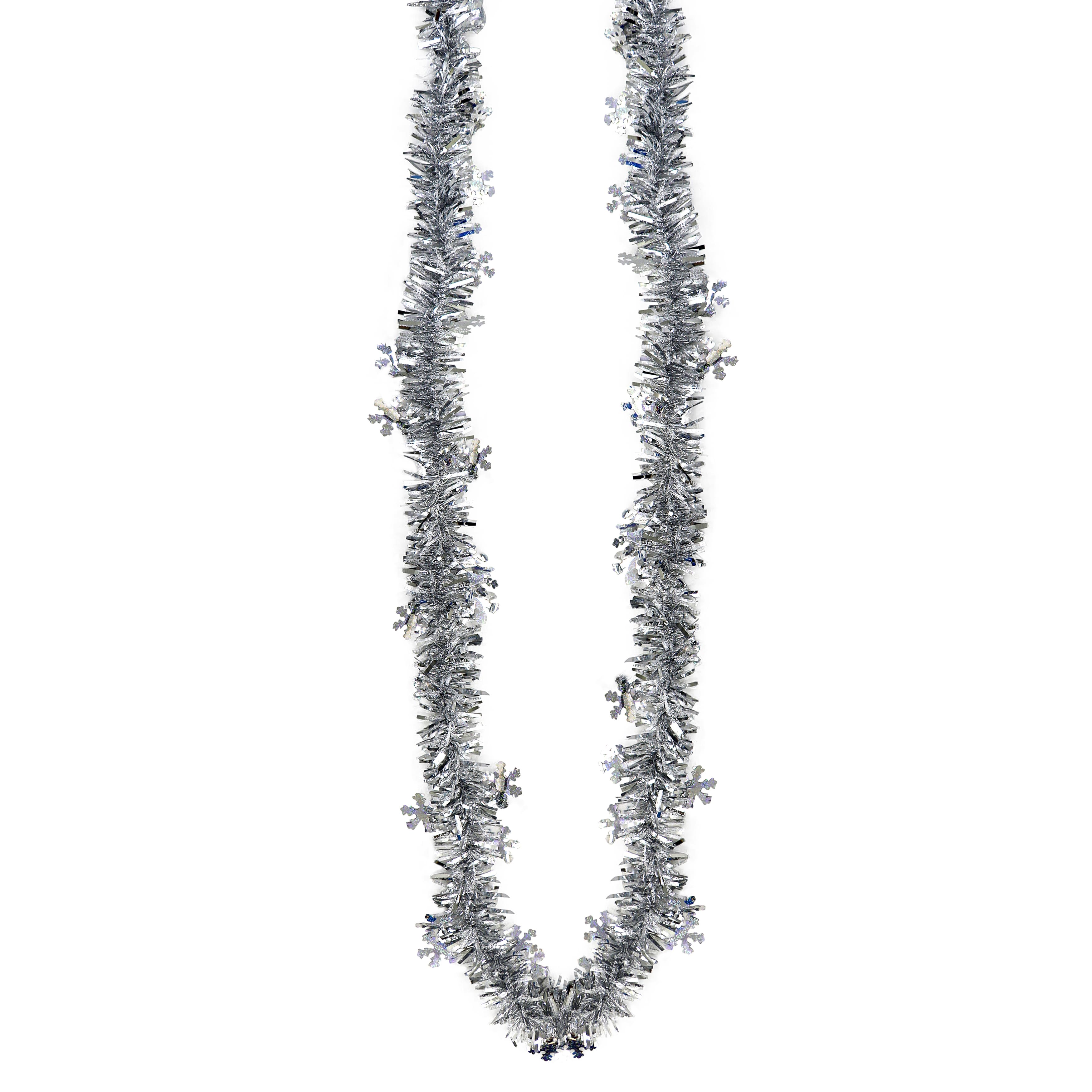 12ft. Silver Snowflake Tinsel Garland by Ashland&#xAE;