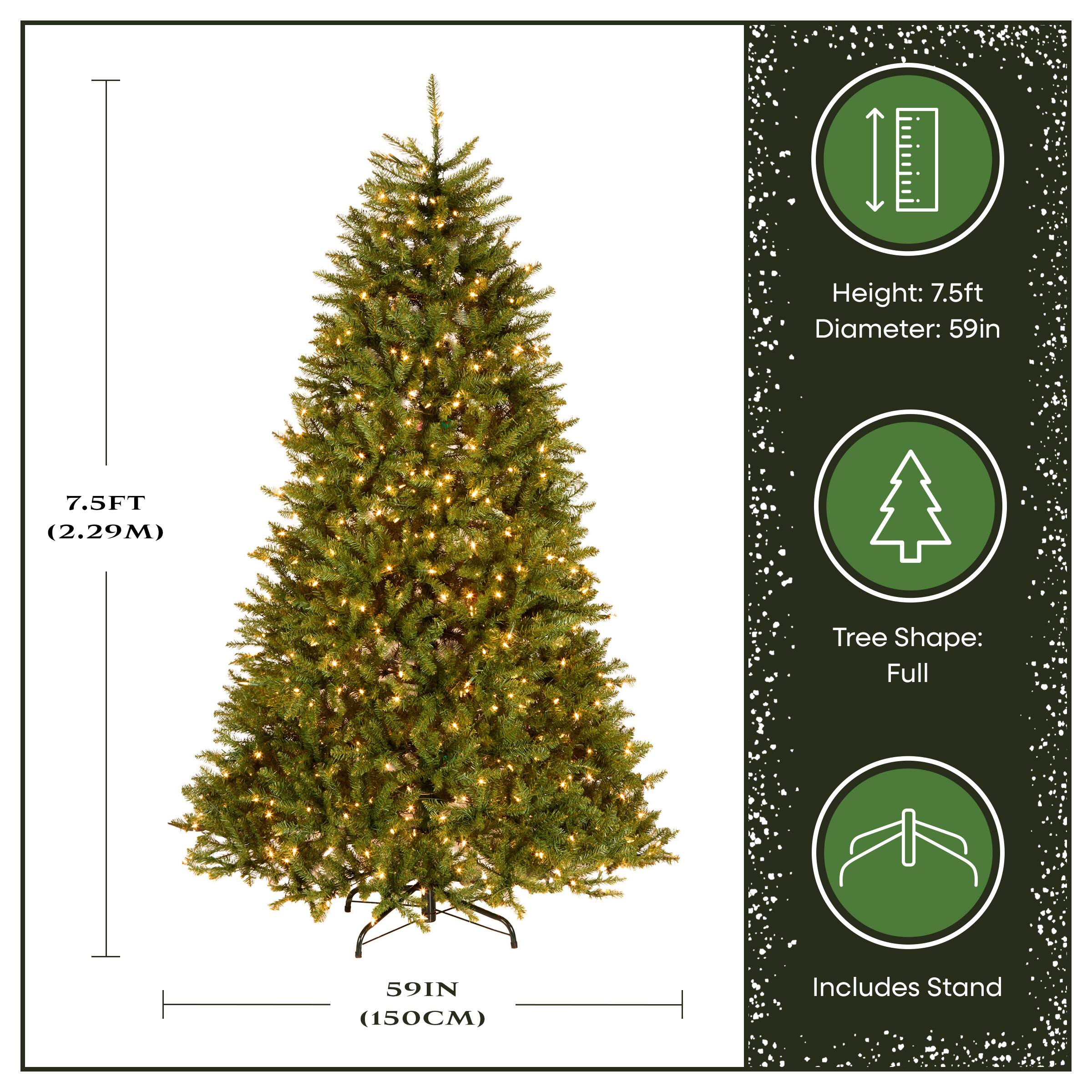 7.5 ft. Pre-Lit Dunhill® Fir Artificial Christmas Tree, Clear Lights