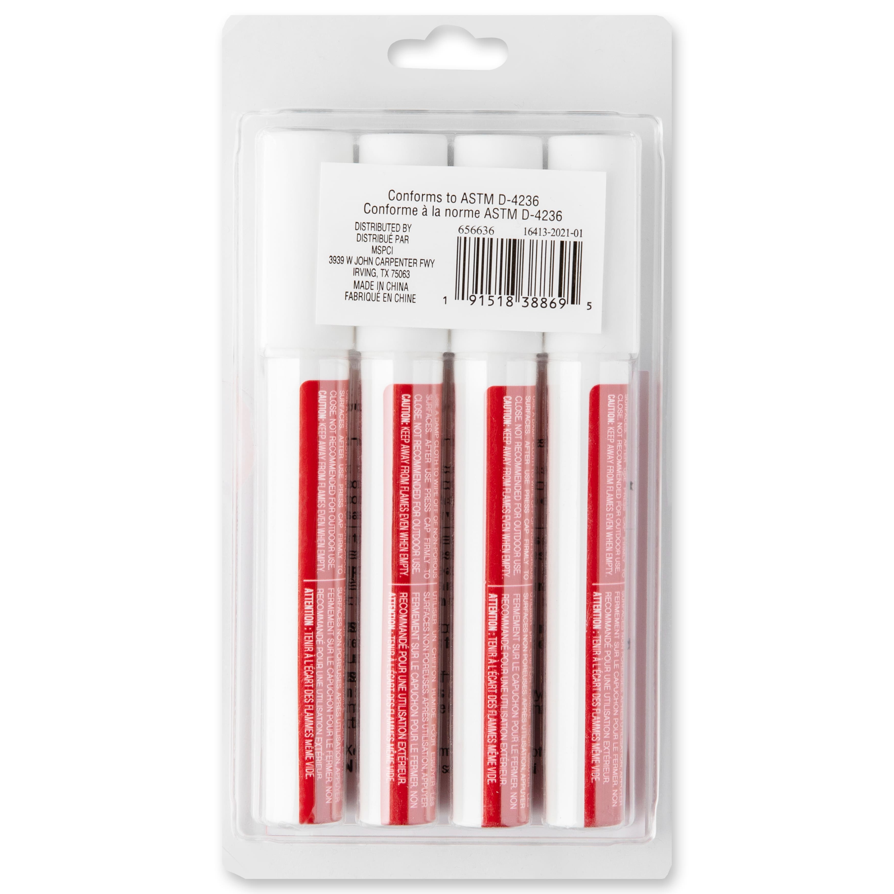White Chisel Tip Chalk Marker Set by Craft Smart®