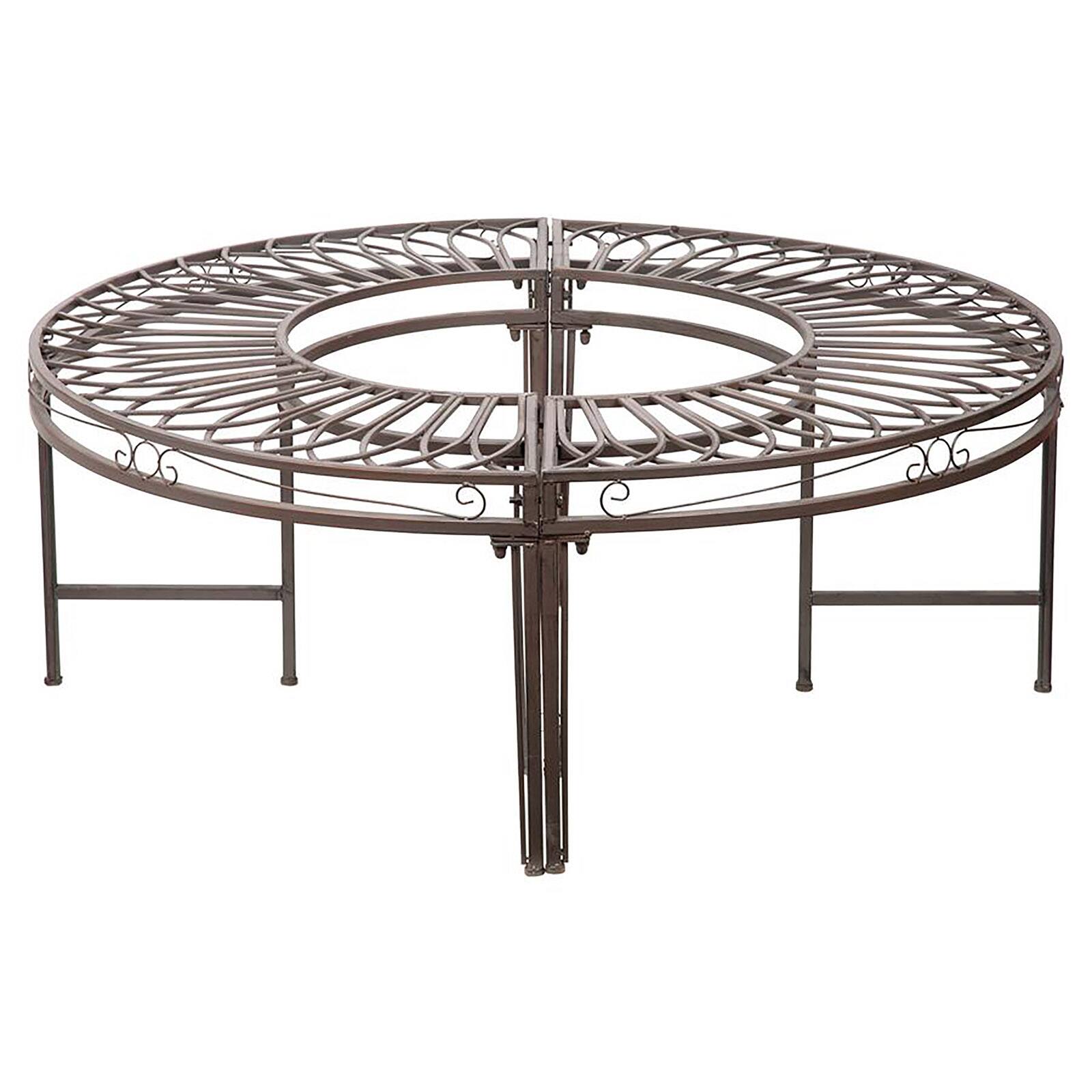 Design Toscano 47" Gothic Roundabout Steel Garden Bench