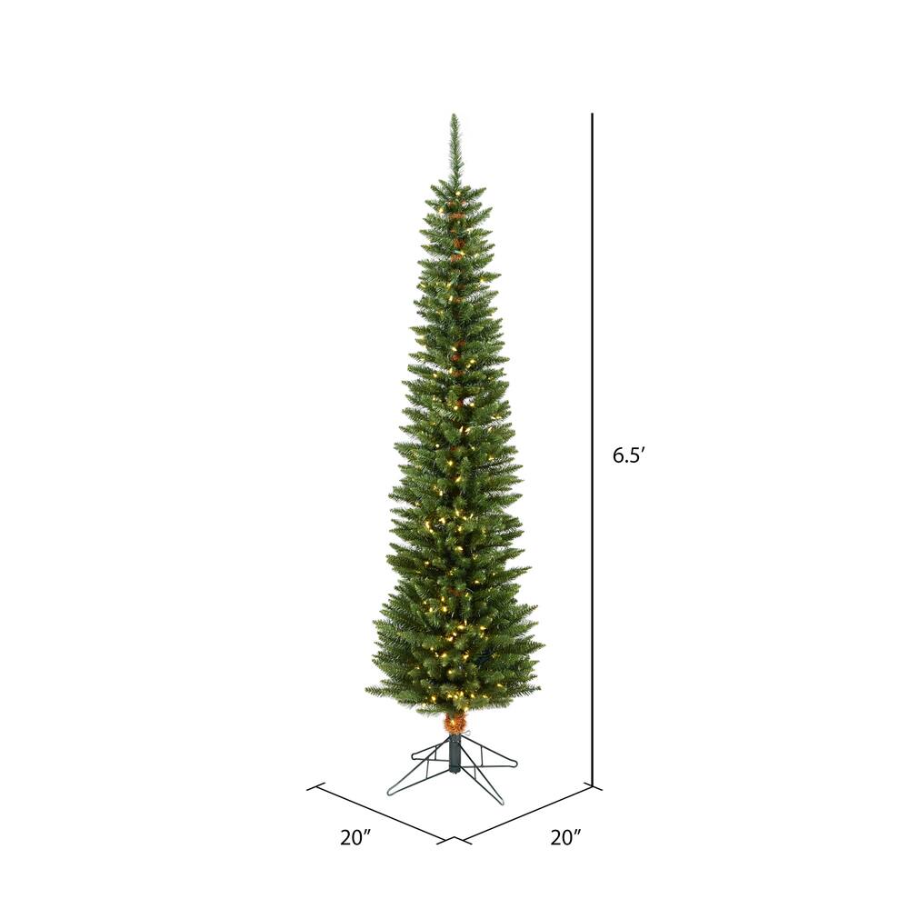 6.5ft. Pre-Lit Durham Pole Pine Artificial Christmas Tree, Warm White Dura-Lit® LED Lights