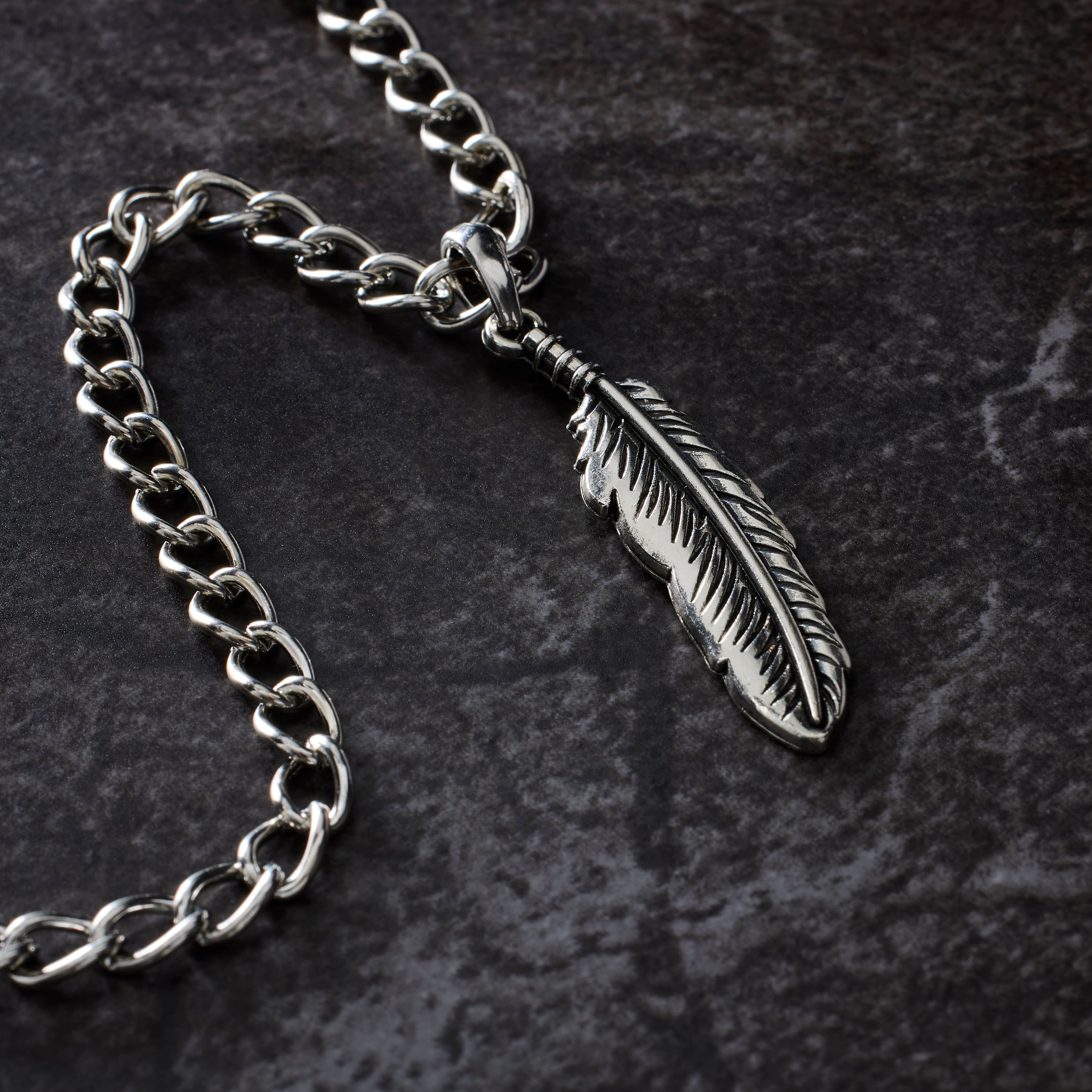 12 Pack: Silver Metal Feather Pendant by Bead Landing™