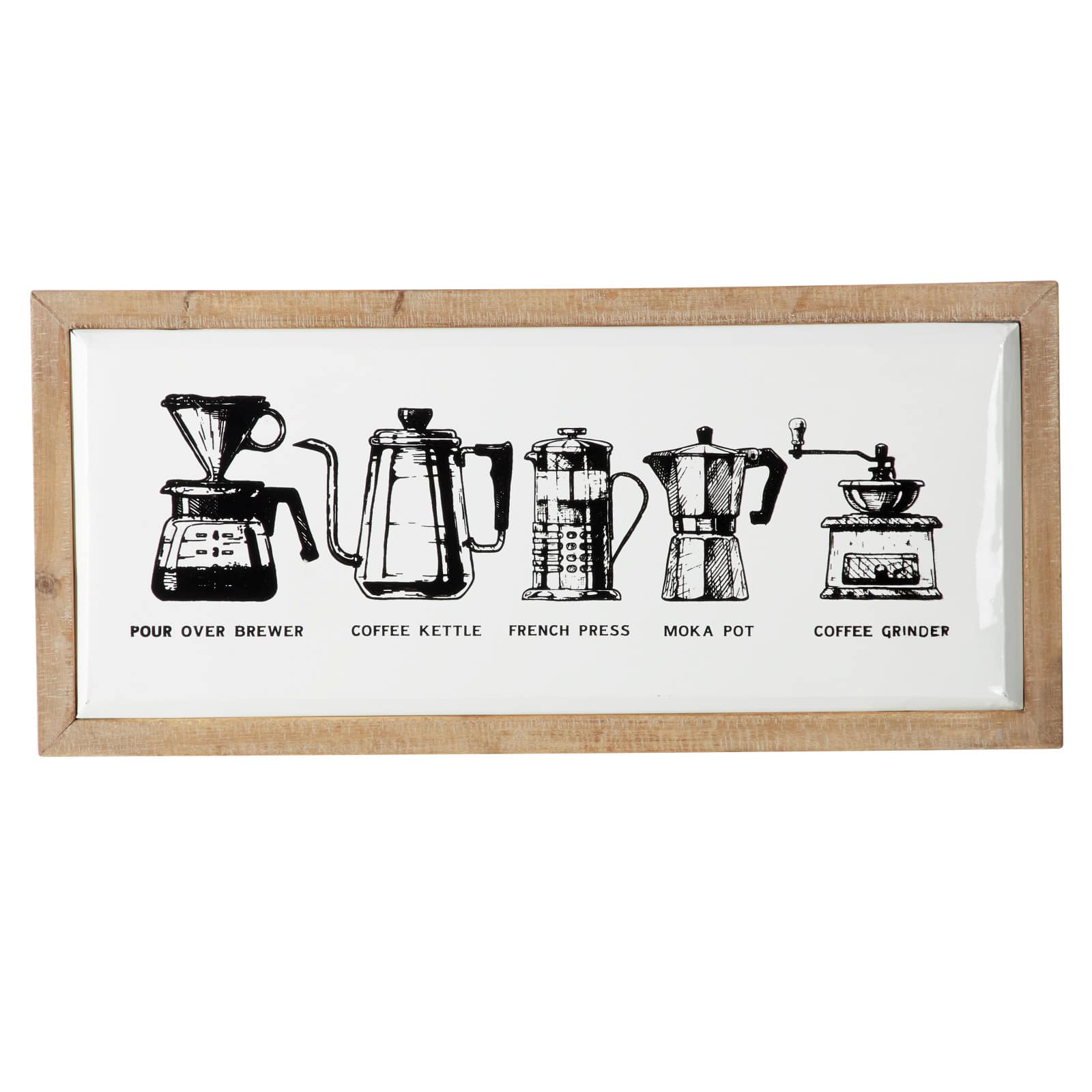 White Vintage Coffee Sign Wood Wall Décor