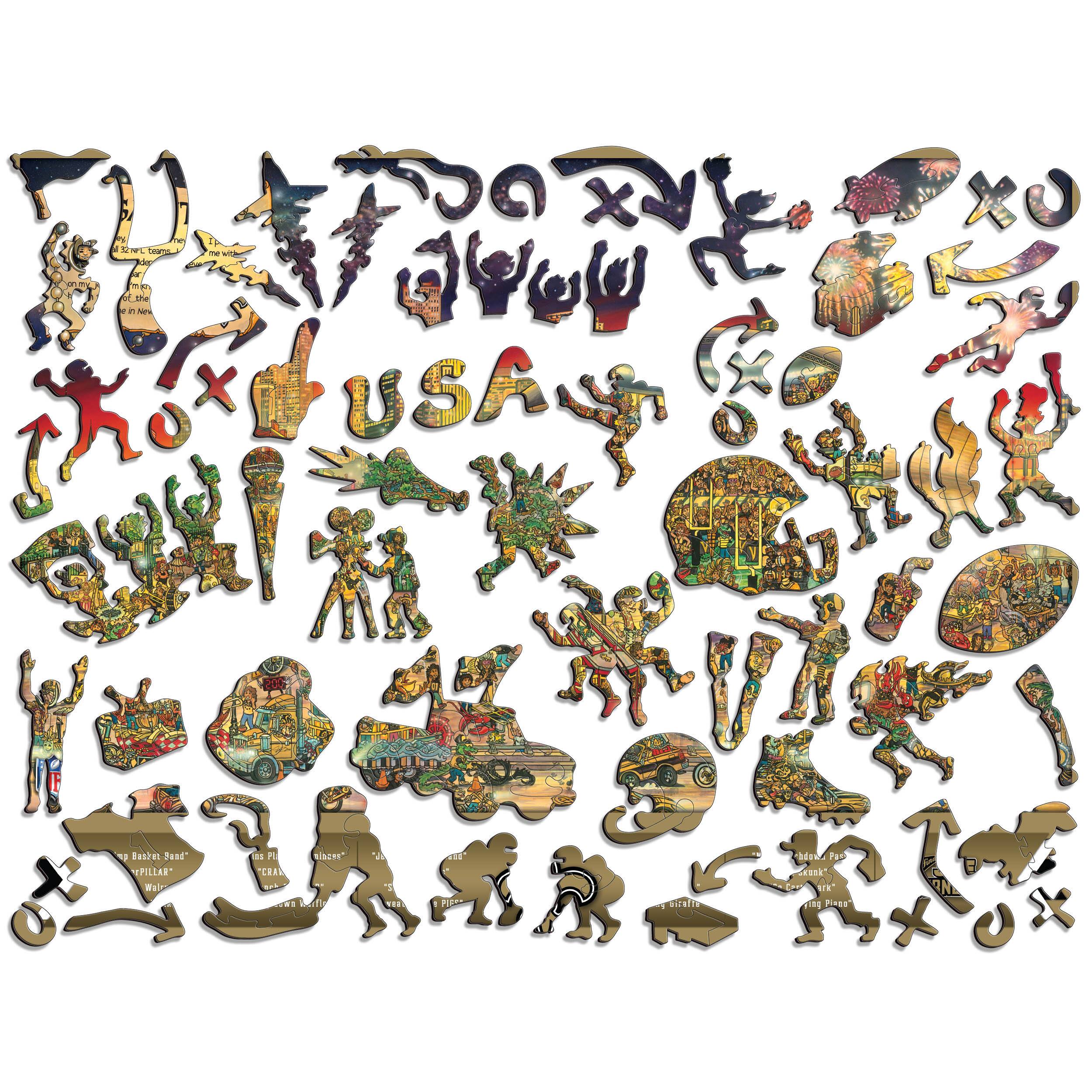 Joe Journeyman NFL Wooden Puzzle