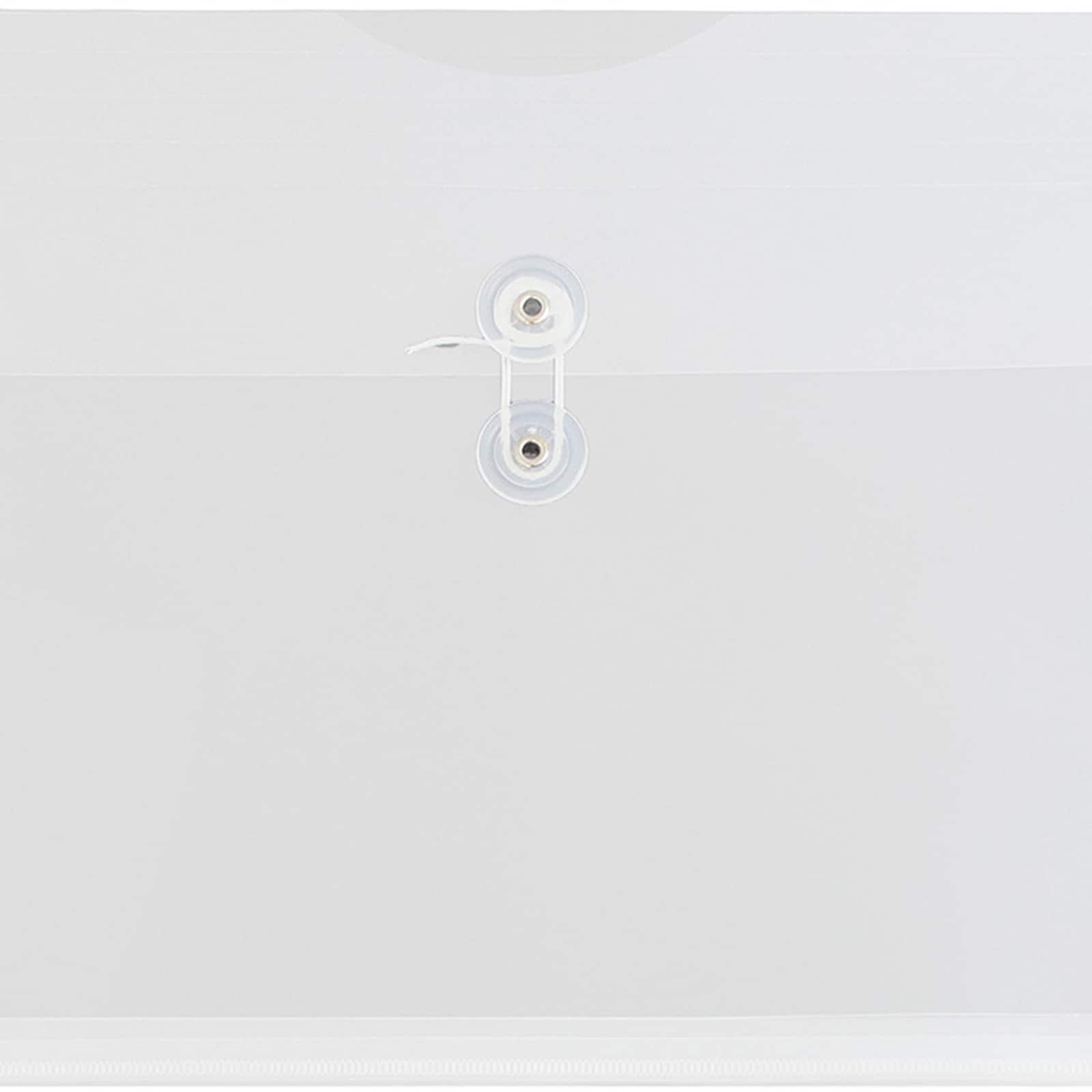 JAM Paper Booklet Plastic Envelopes with Button and String Closure, 108ct.