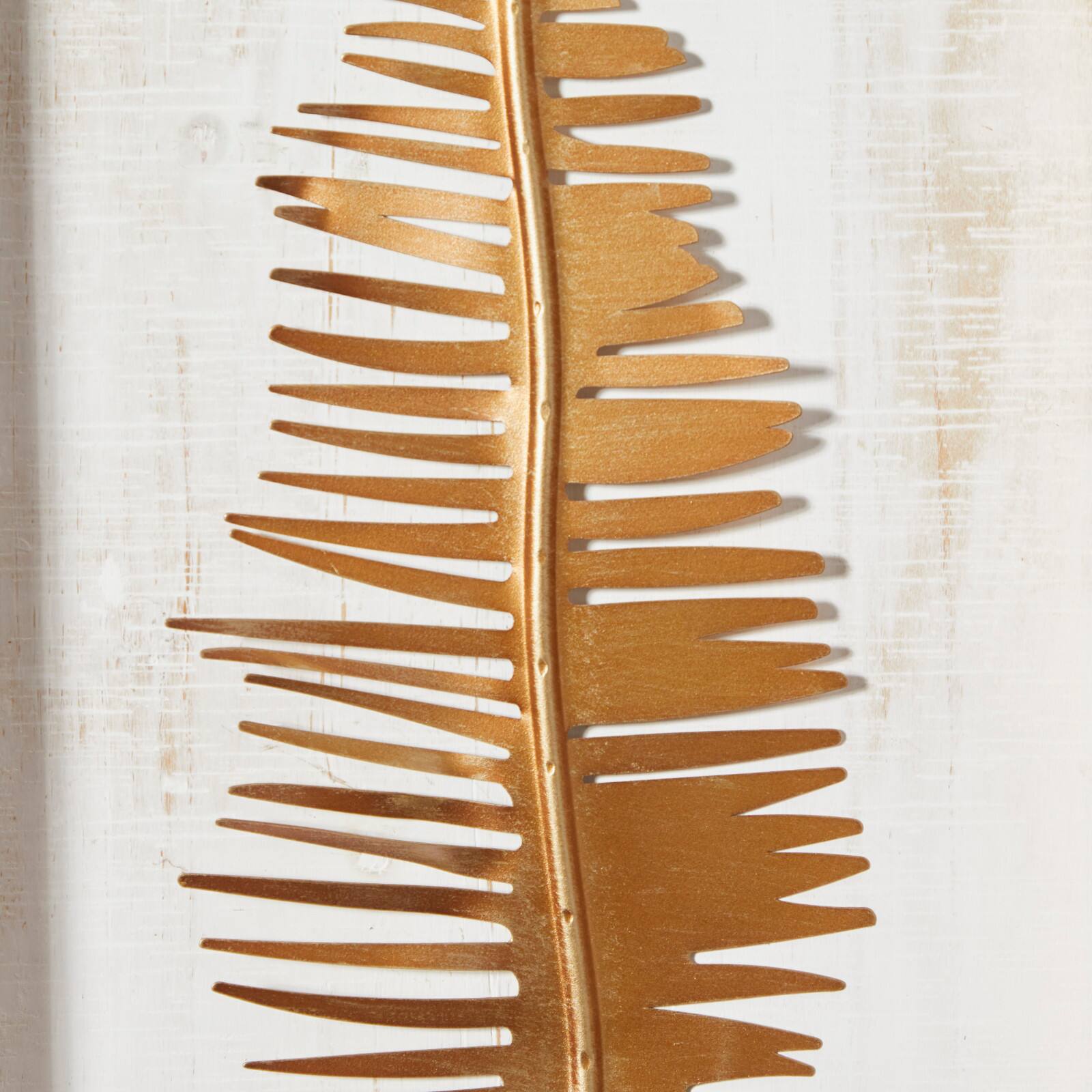 32&#x22; Gold Contemporary Floral Wall D&#xE9;cor Set