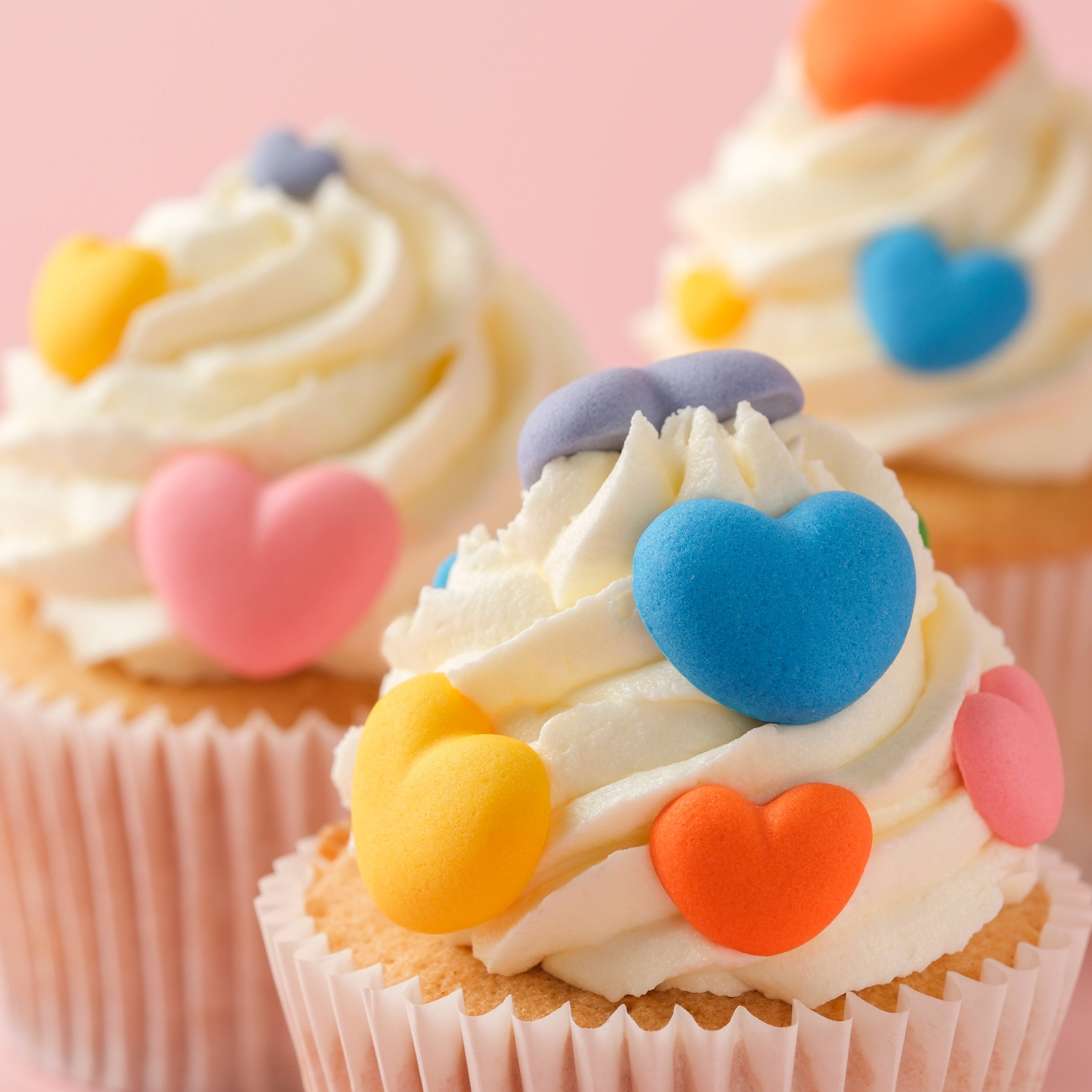 PME Cake Sweet Street&#xAE; Rainbow Hearts Icing Decorations
