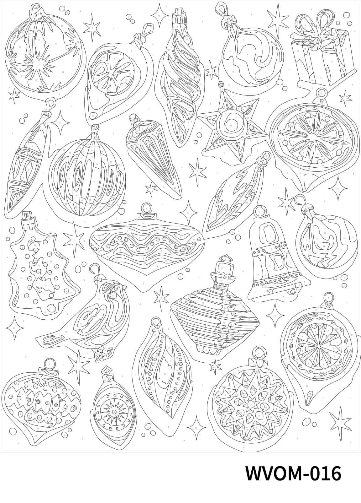 16&#x22; x 20&#x22; Christmas Ornaments Paint-by-Number Kit by Artist&#x27;s Loft&#x2122;