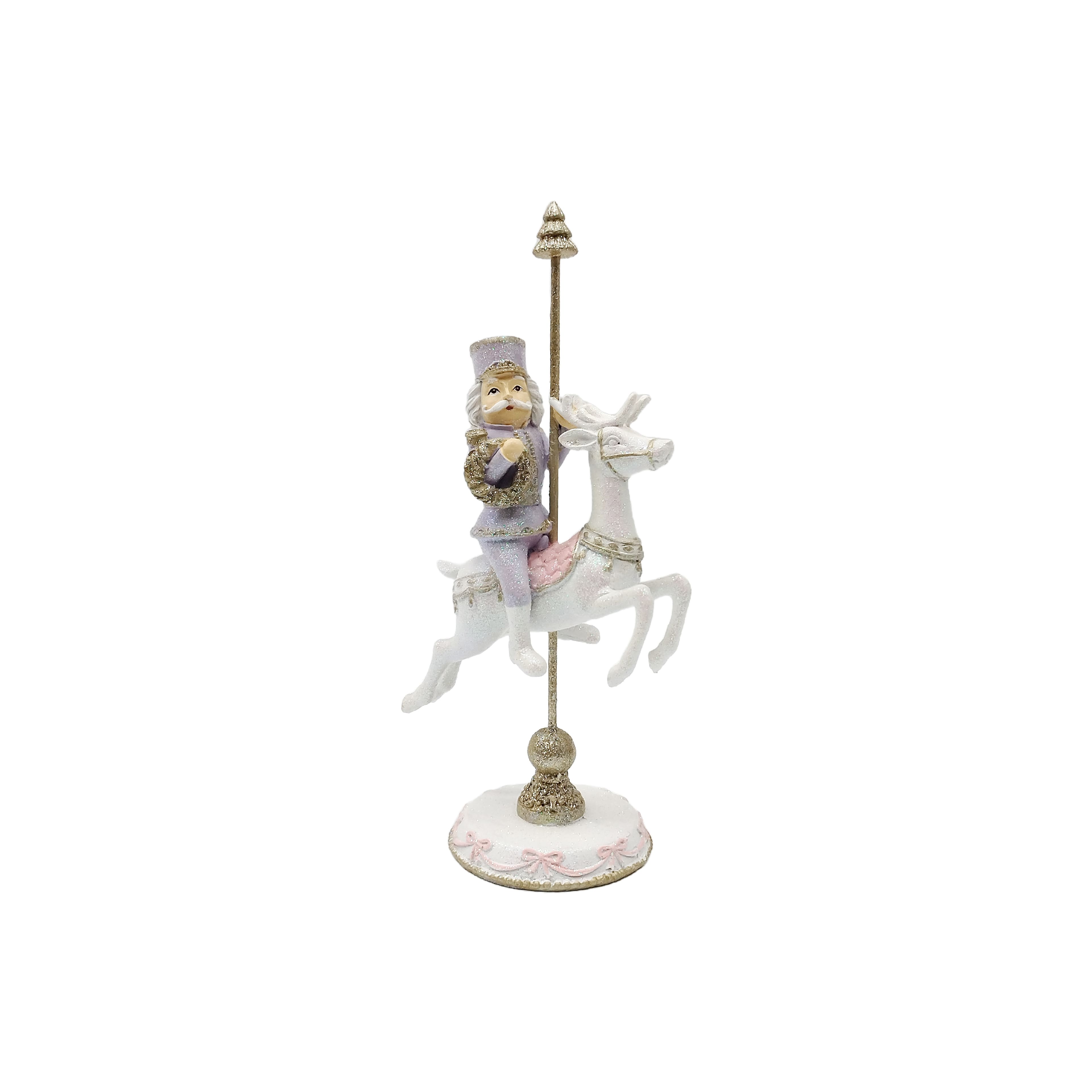 12&#x22; Lavender &#x26; Gold Carousel Soldier Tabletop D&#xE9;cor by Ashland&#xAE;