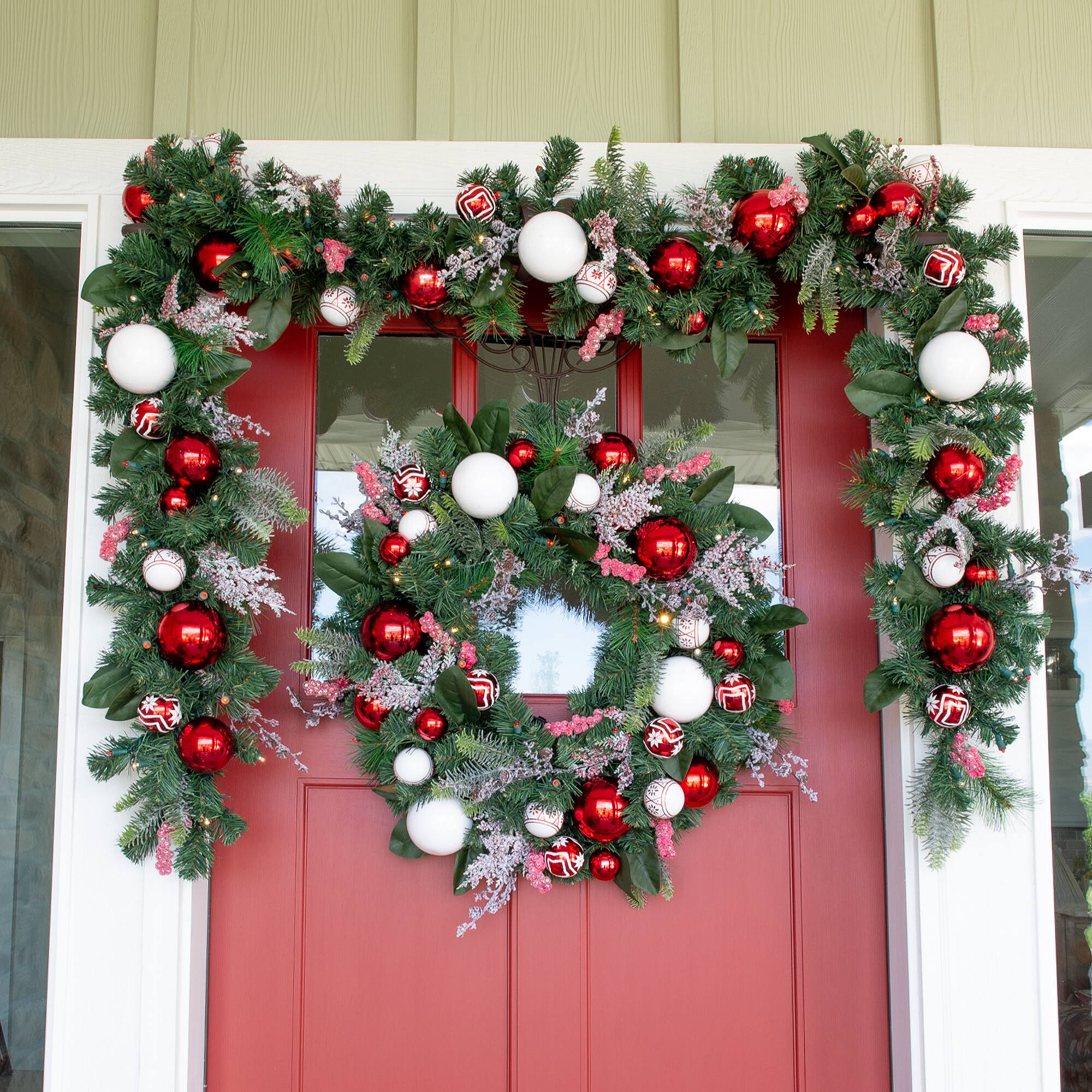Village Lighting 9ft. Pre-Lit LED Nordic Christmas Garland