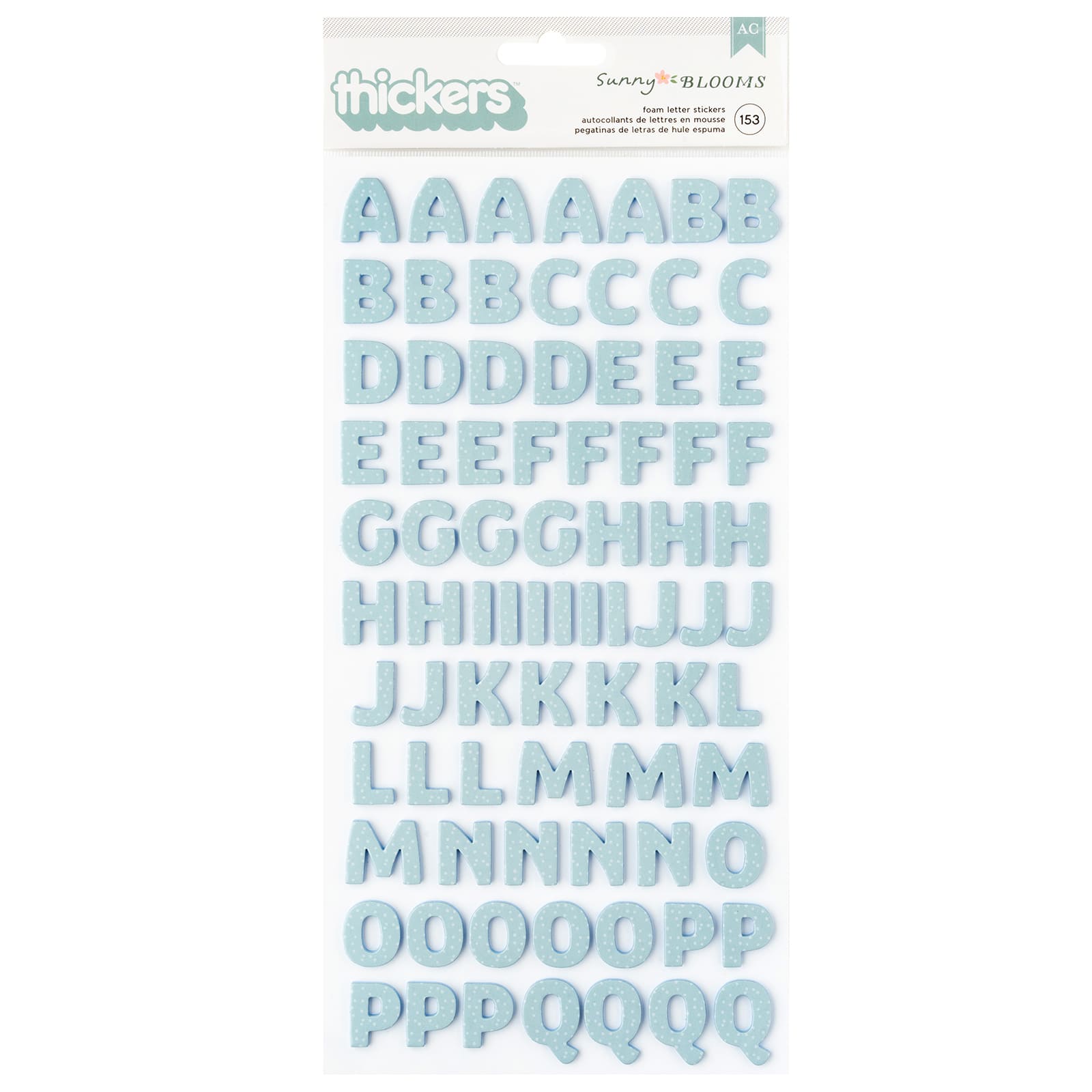 American Crafts&#x2122; Thickers&#x2122; Sunny Blooms Blue Foam Letter Stickers