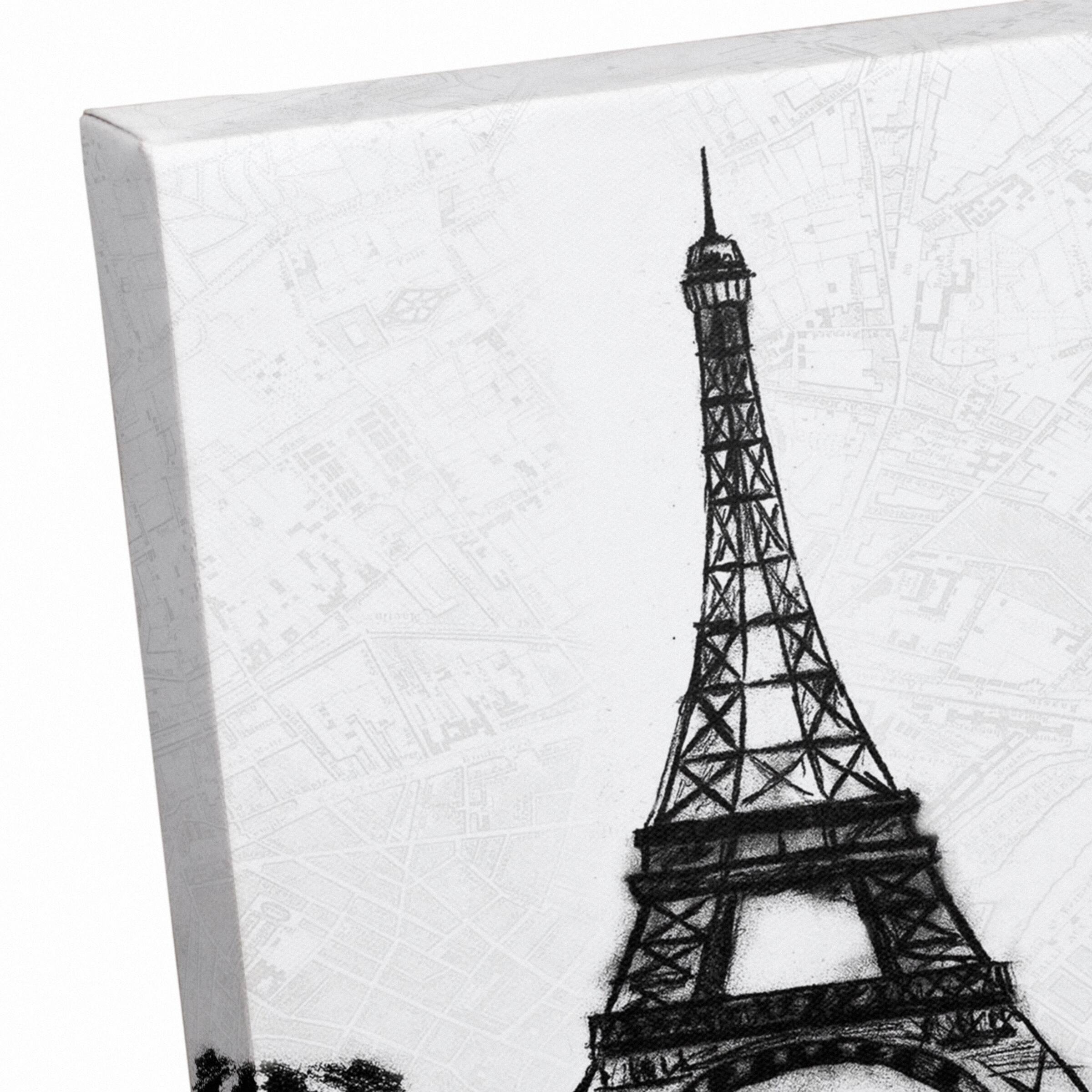 Parisian Red Bike Canvas Wall Art