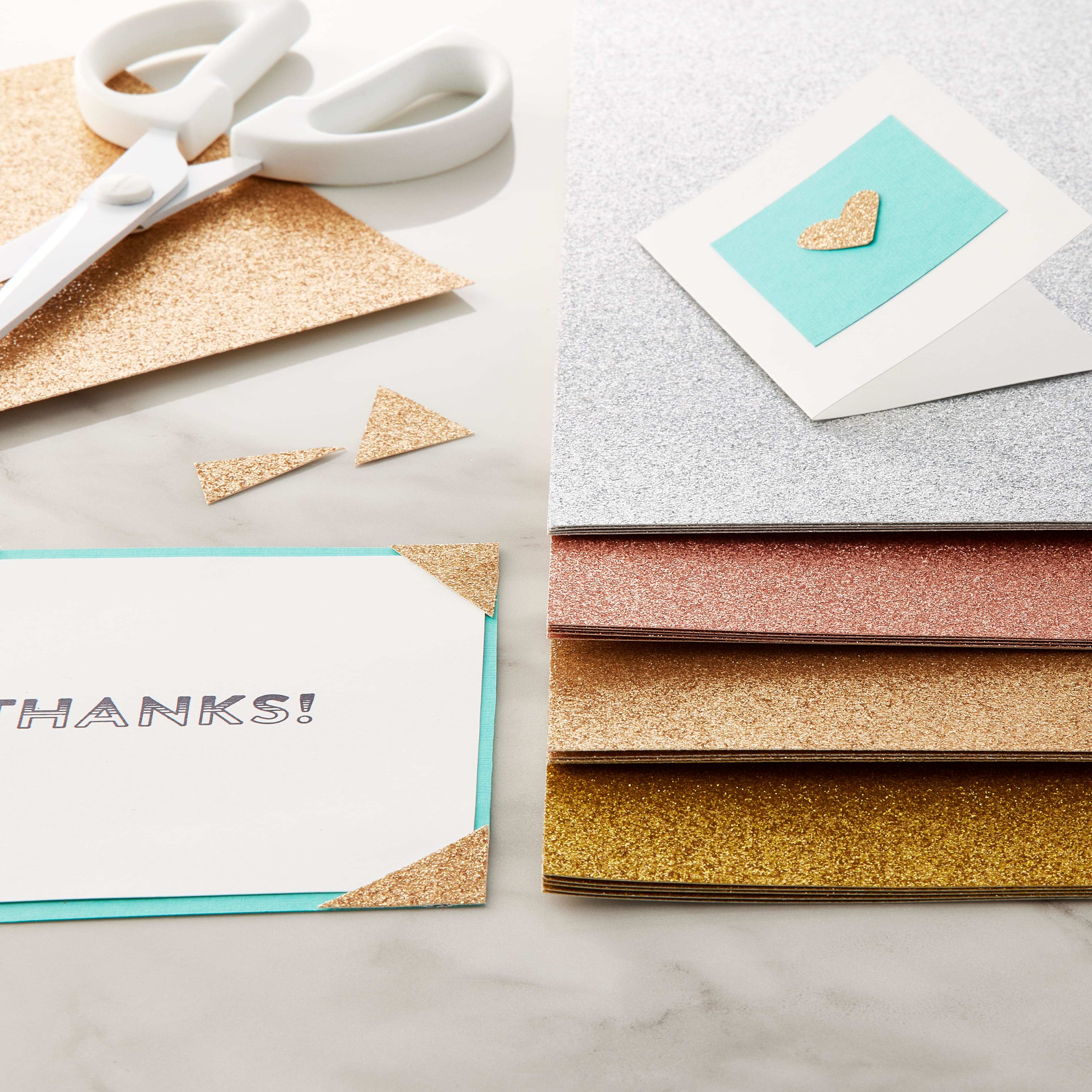 Glitter Metallic Cardstock Paper Pad by Recollections™, 12" x 12"