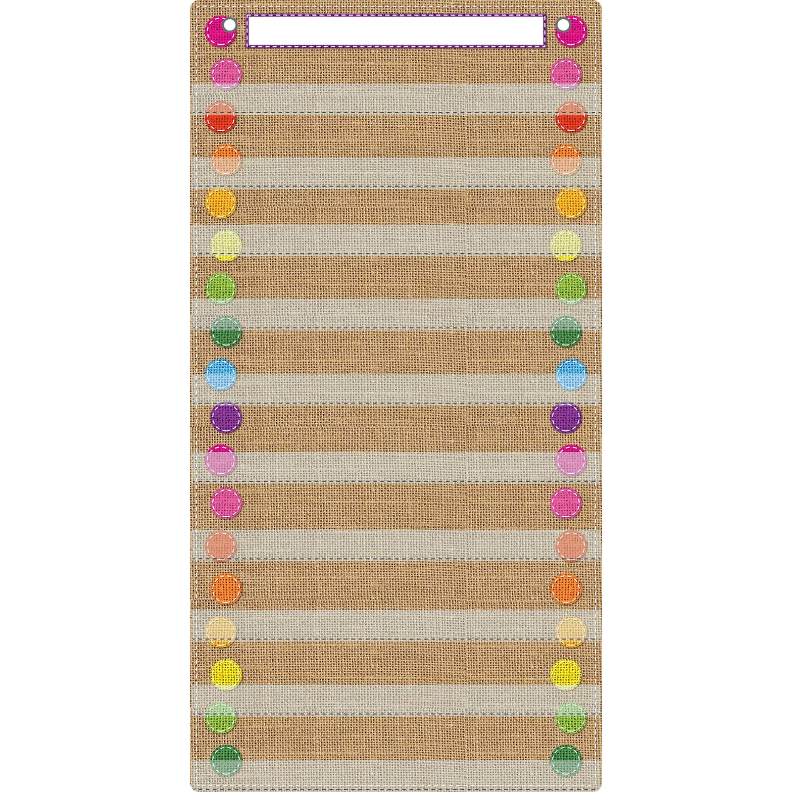 Buy the Smart Poly™ 13" x 25" Burlap Stitched Pocket Chart at Michaels.com
