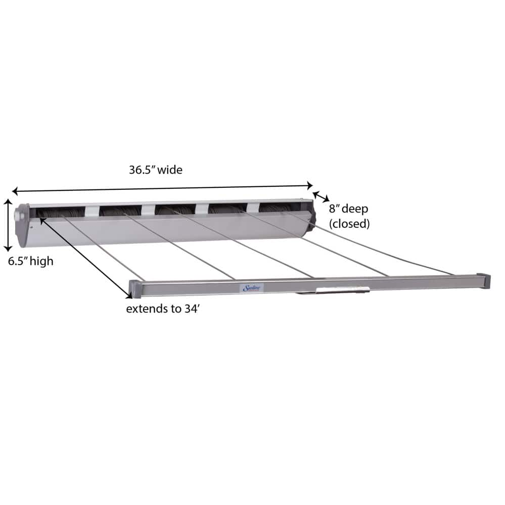 Household Essentials Retractable 5-Line Laundry Drying Rack