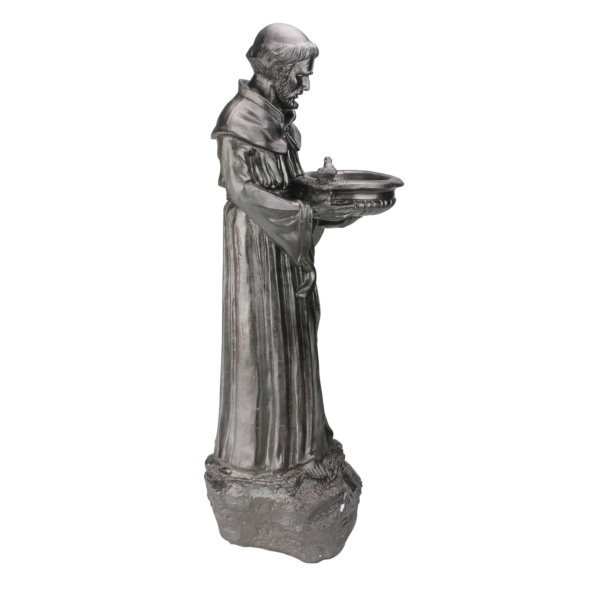 24&#x22; St. Francis of Assisi Bird Feeder Garden Statue