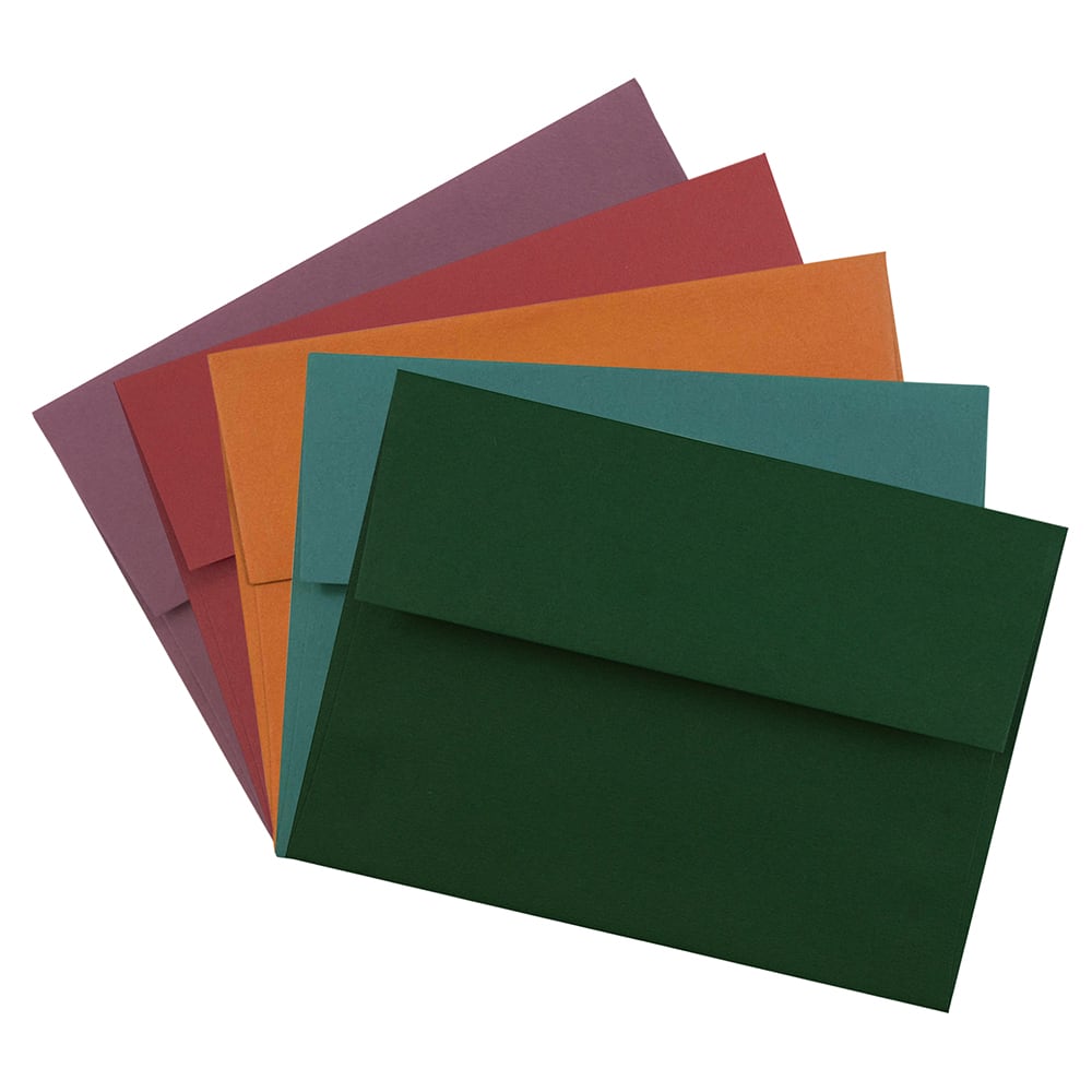 JAM Paper 4.75&#x22; x 6.5&#x22; Assorted Colors Premium Invitation Envelopes, 125ct.