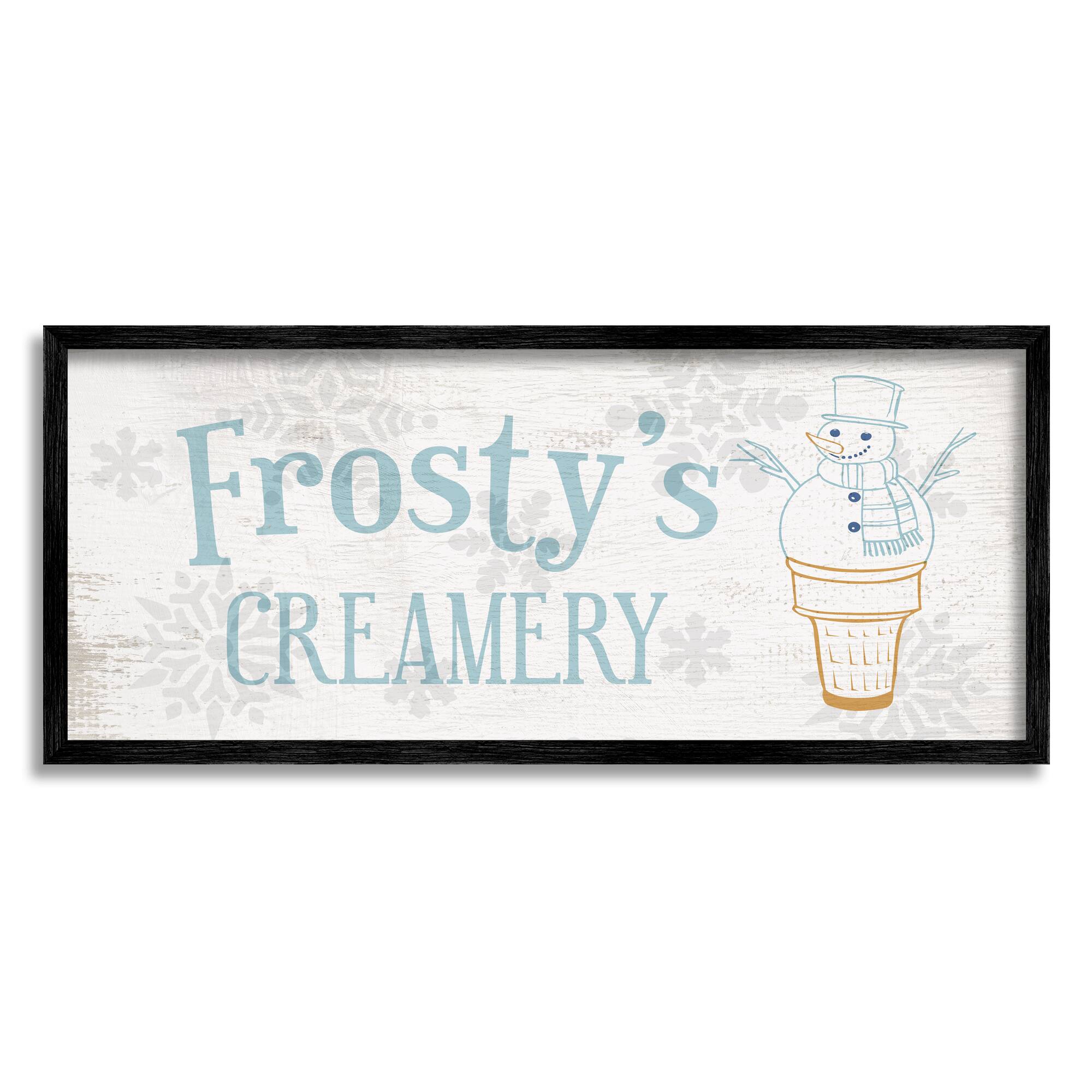 Stupell Industries Frosty's Creamery Winter Ice Cream Framed Giclee Art