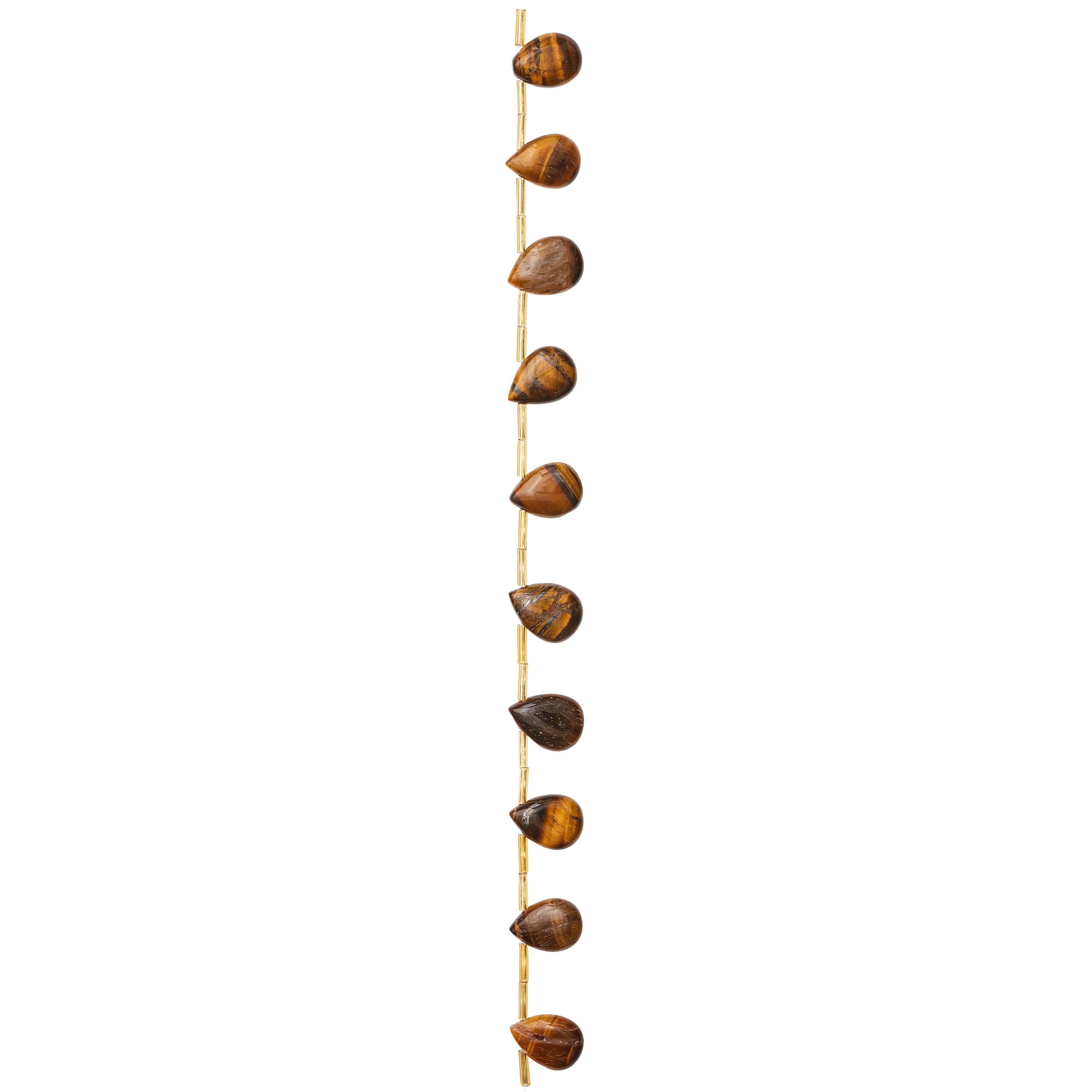 Brown Tiger Eye Teardrop Beads by Bead Landing&#x2122;, 14mm