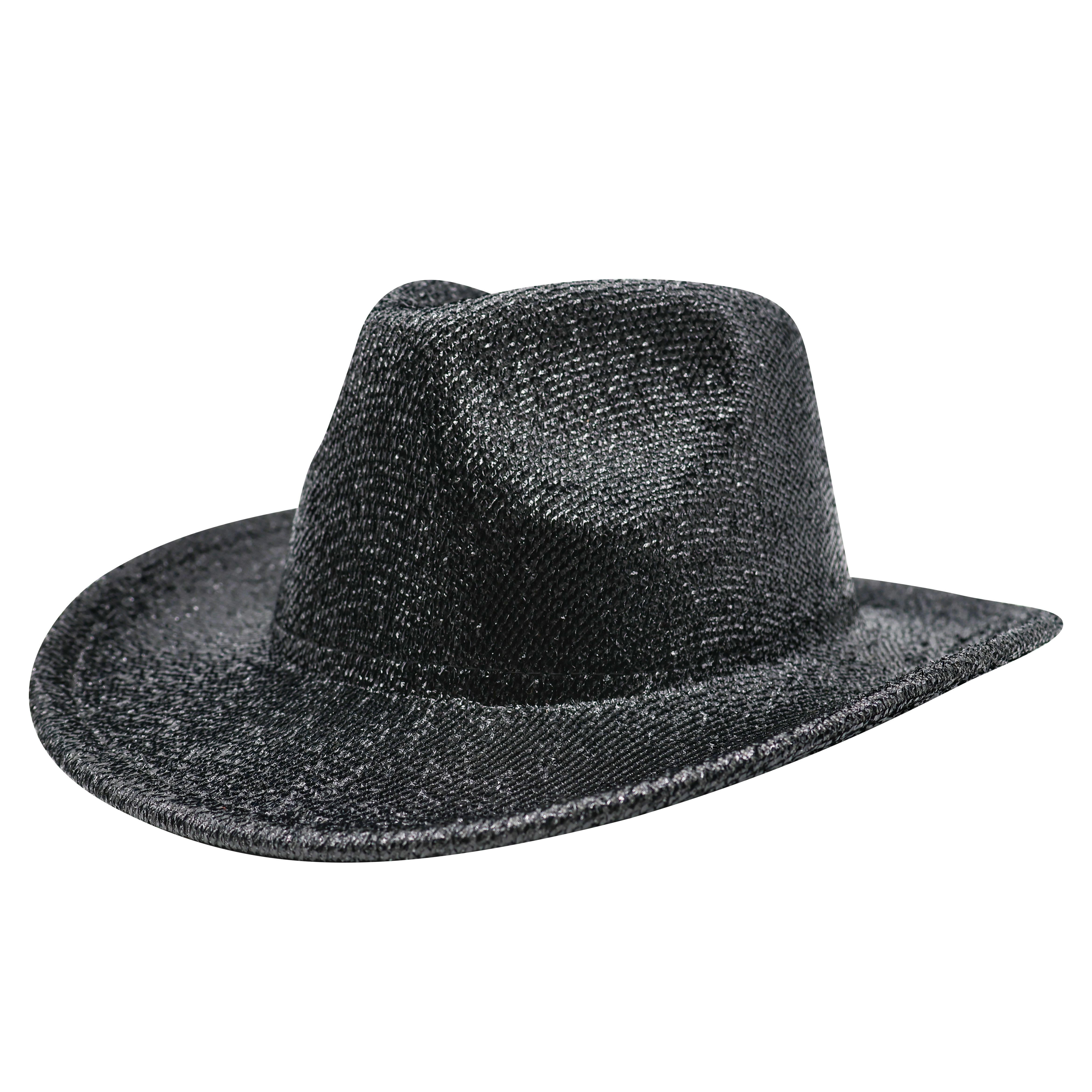Shiny Black Cowboy Hat by Celebrate It&#x2122;
