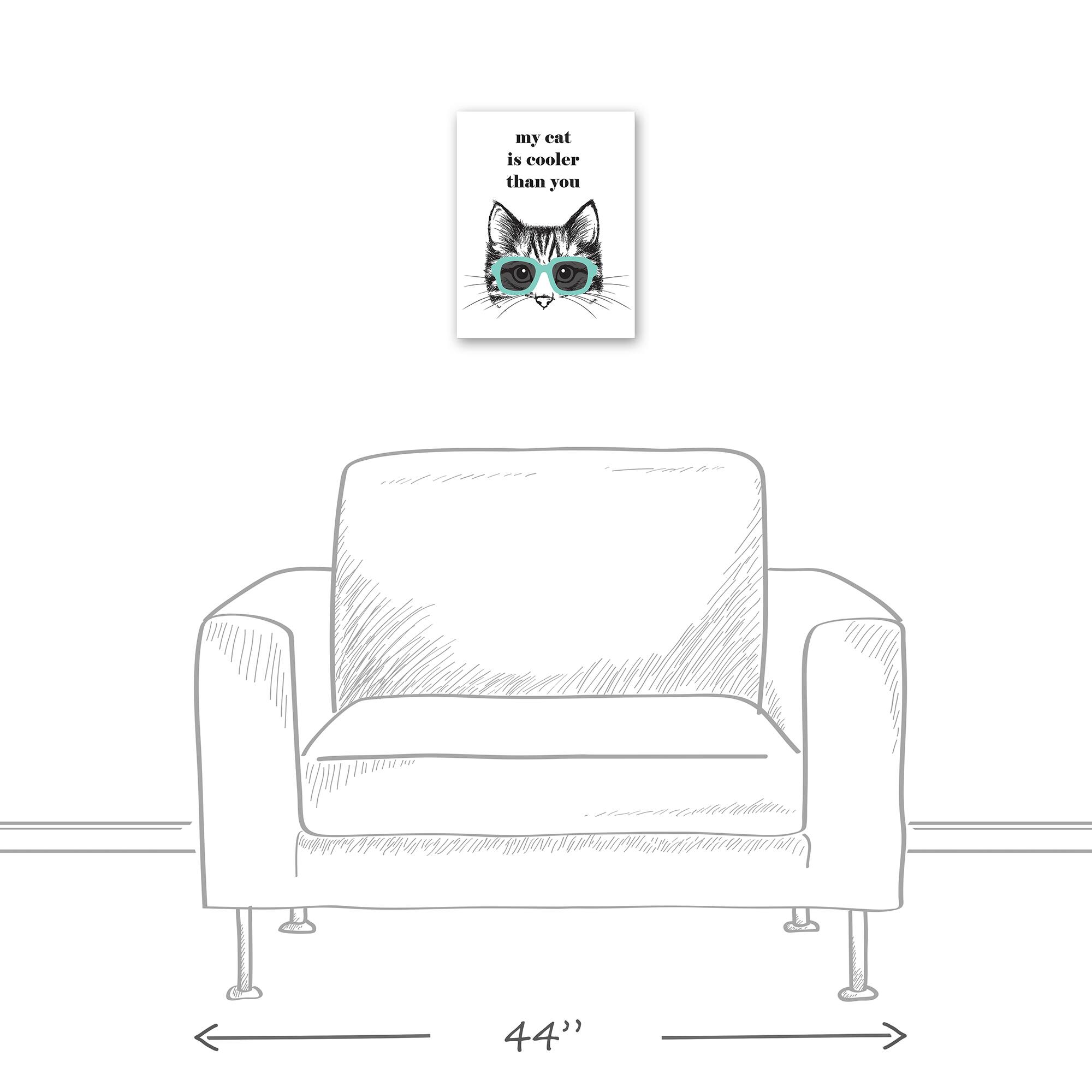 My Cat is Cooler Than You Canvas Wall Art