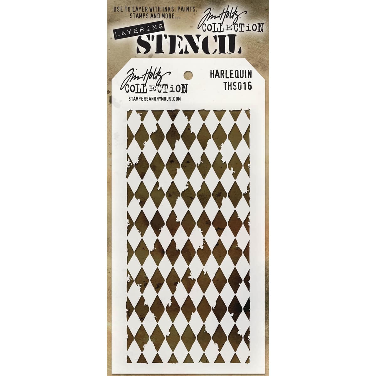 Stampers Anonymous Tim Holtz&#xAE; Harlequin Layered Stencil, 4&#x22; x 8.5&#x22;