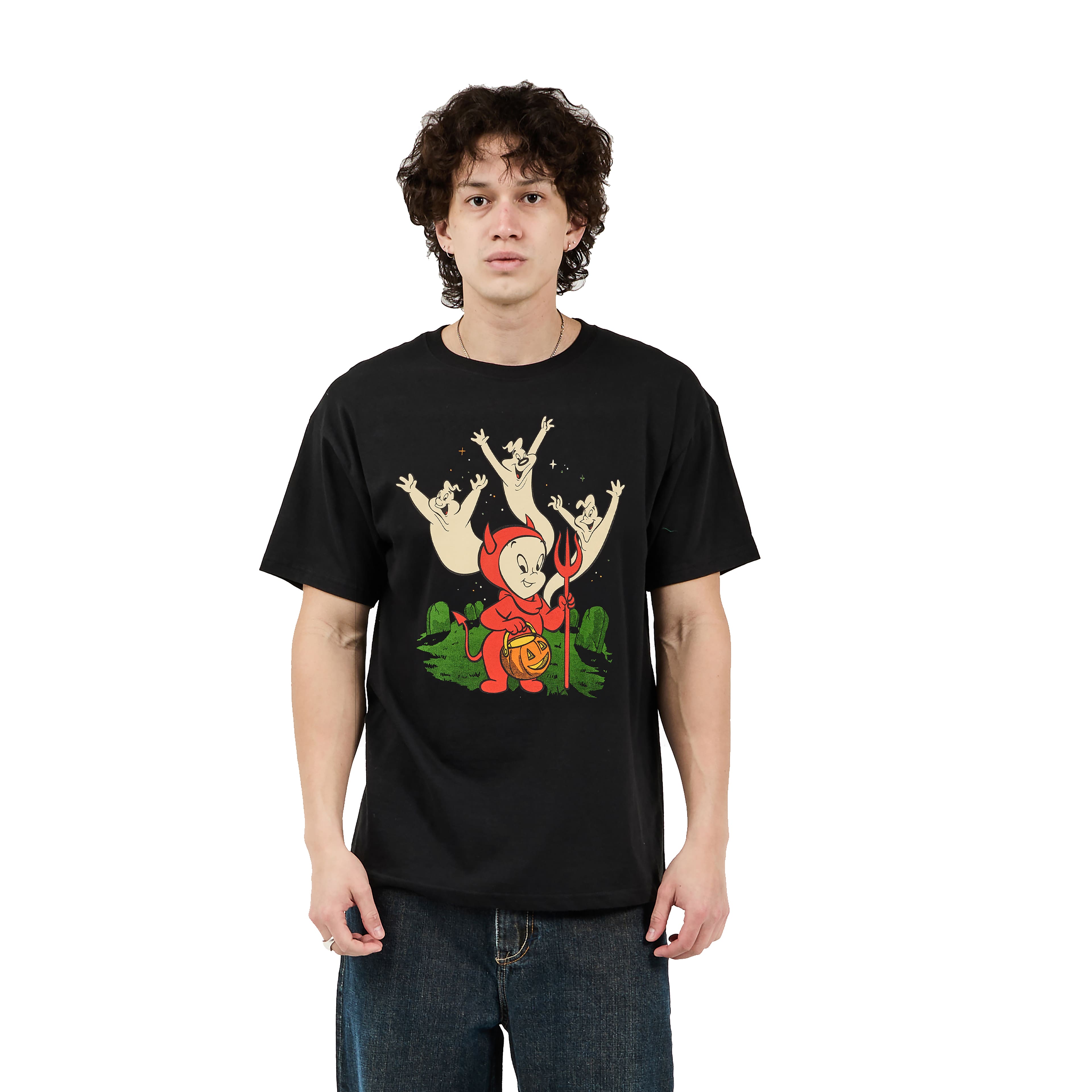 Casper™ Black Vintage Halloween Adult Crew Neck T-Shirt
