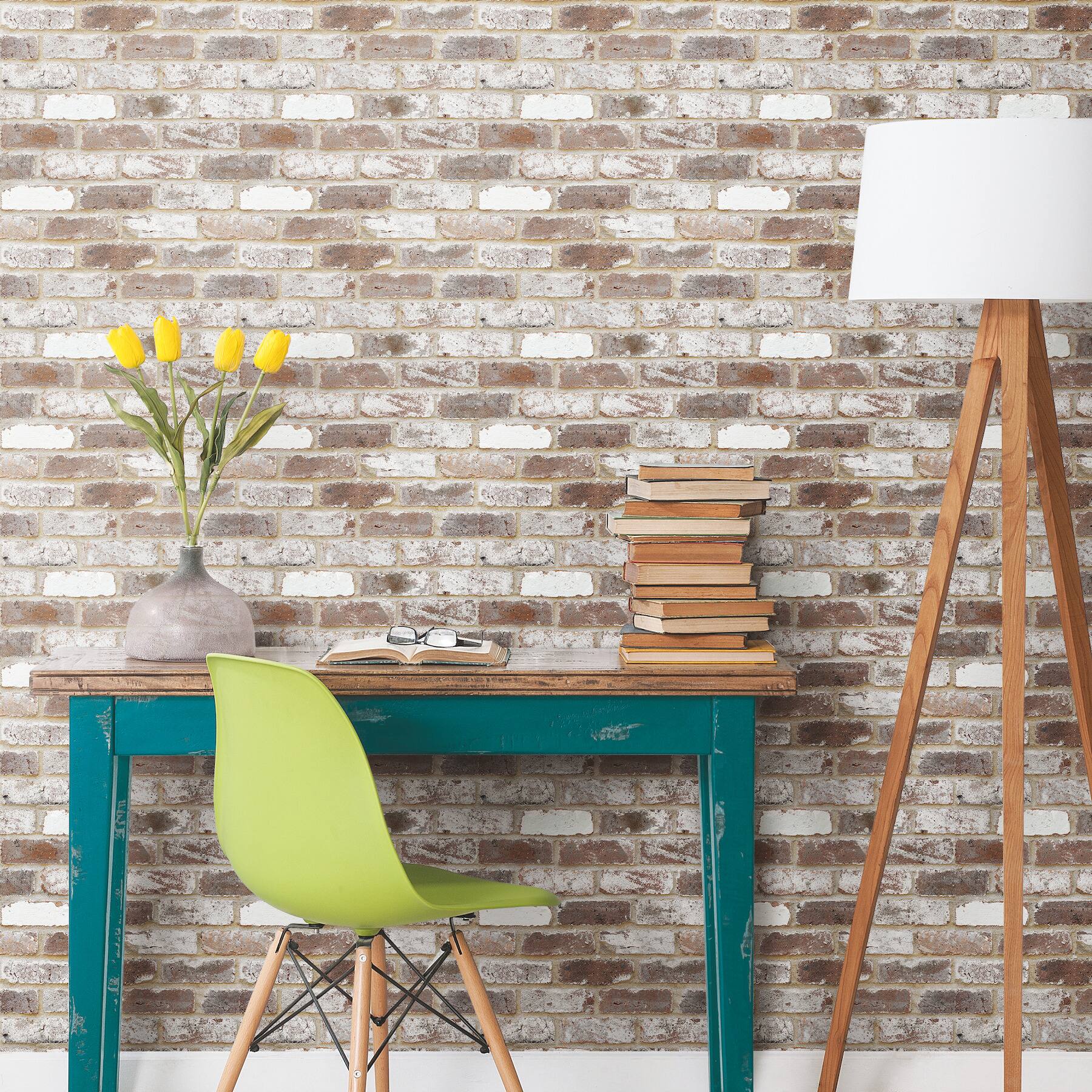 RoomMates Reclaimed Brick Peel &#x26; Stick Wallpaper