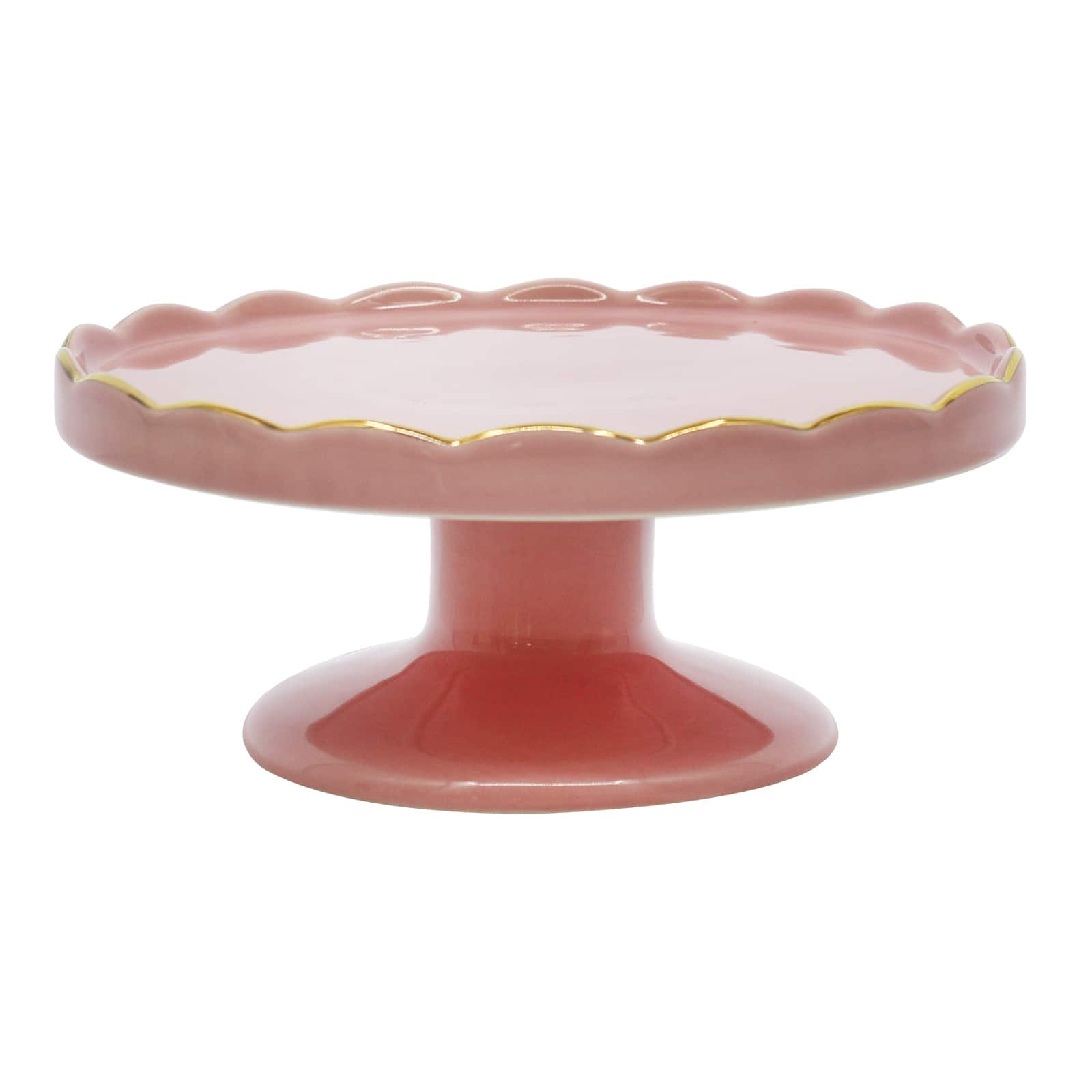 Mini Pink Ceramic Cake Stand by Ashland&#xAE;