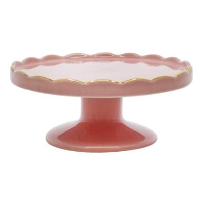 Mini Pink Ceramic Cake Stand by Ashland®