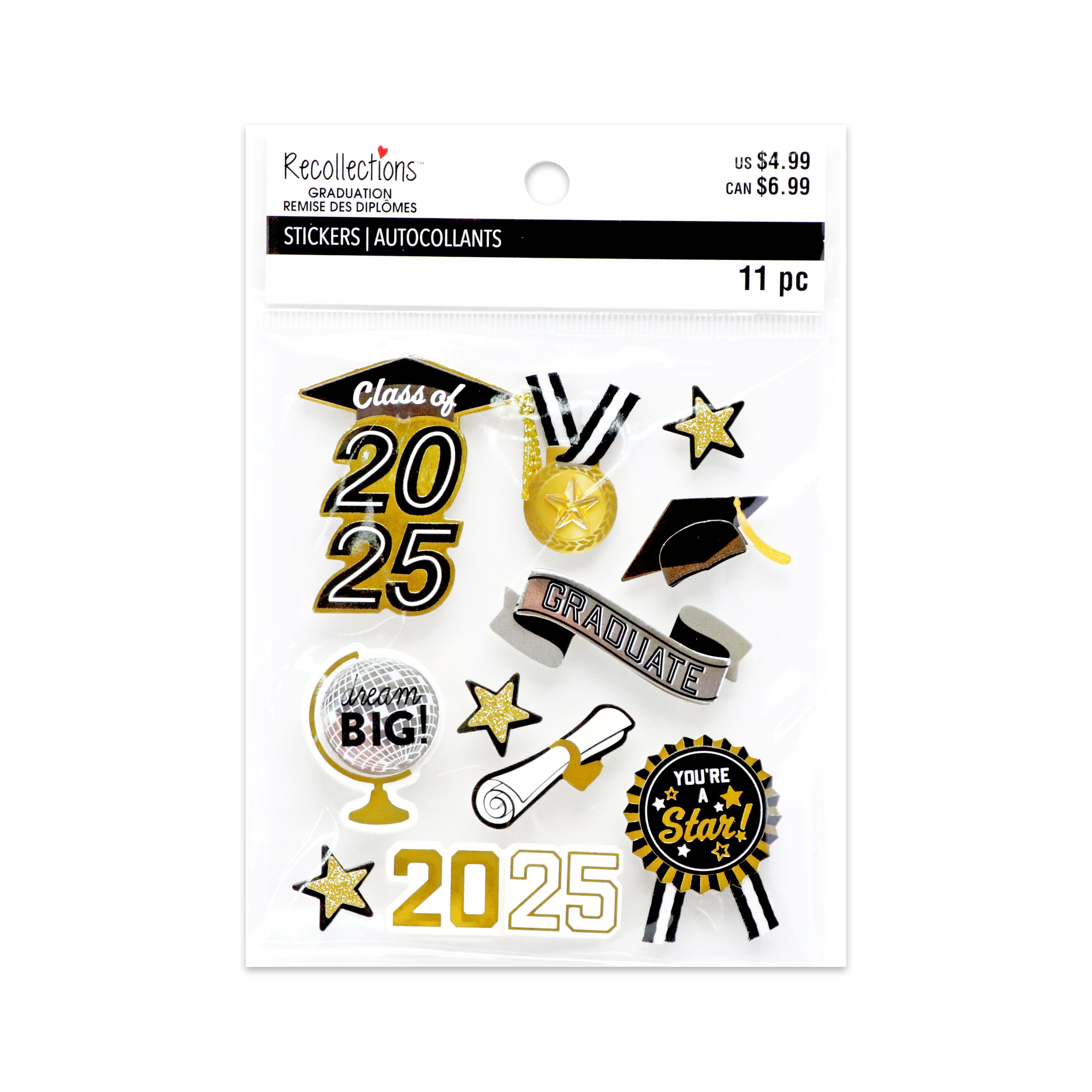 Dimensional Graduation Medal Stickers by Recollections&#x2122;