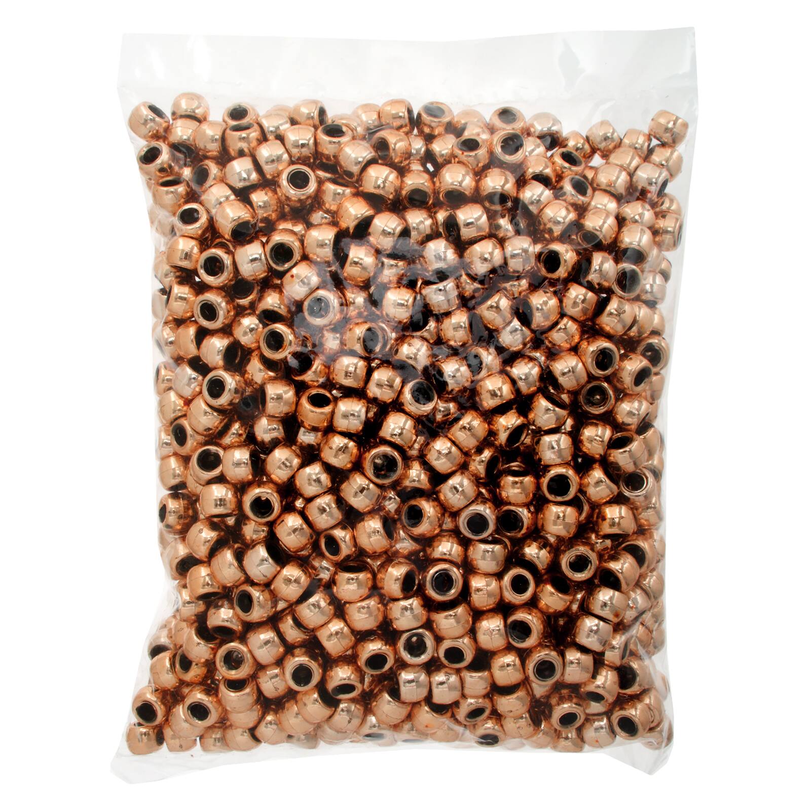 John Bead 9mm Metalized Opaque Pony Beads, 1,000ct.