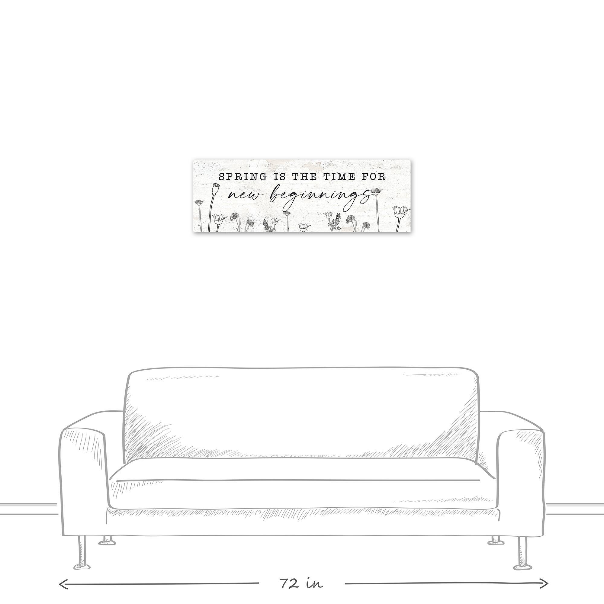 Spring Time New Beginnings 12" x 36" Canvas Wall Art