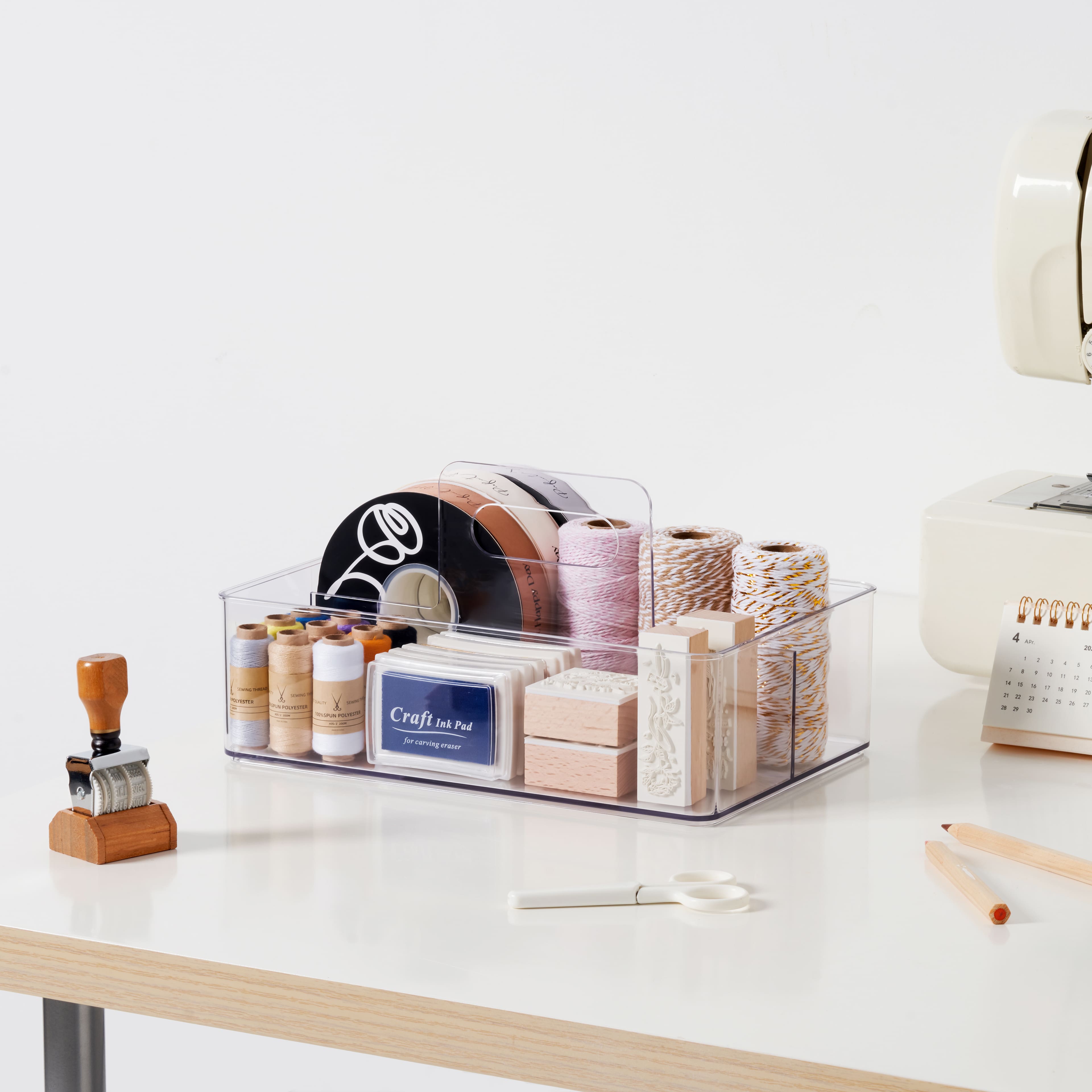 Clear Storage Caddy with Handle by Simply Tidy™