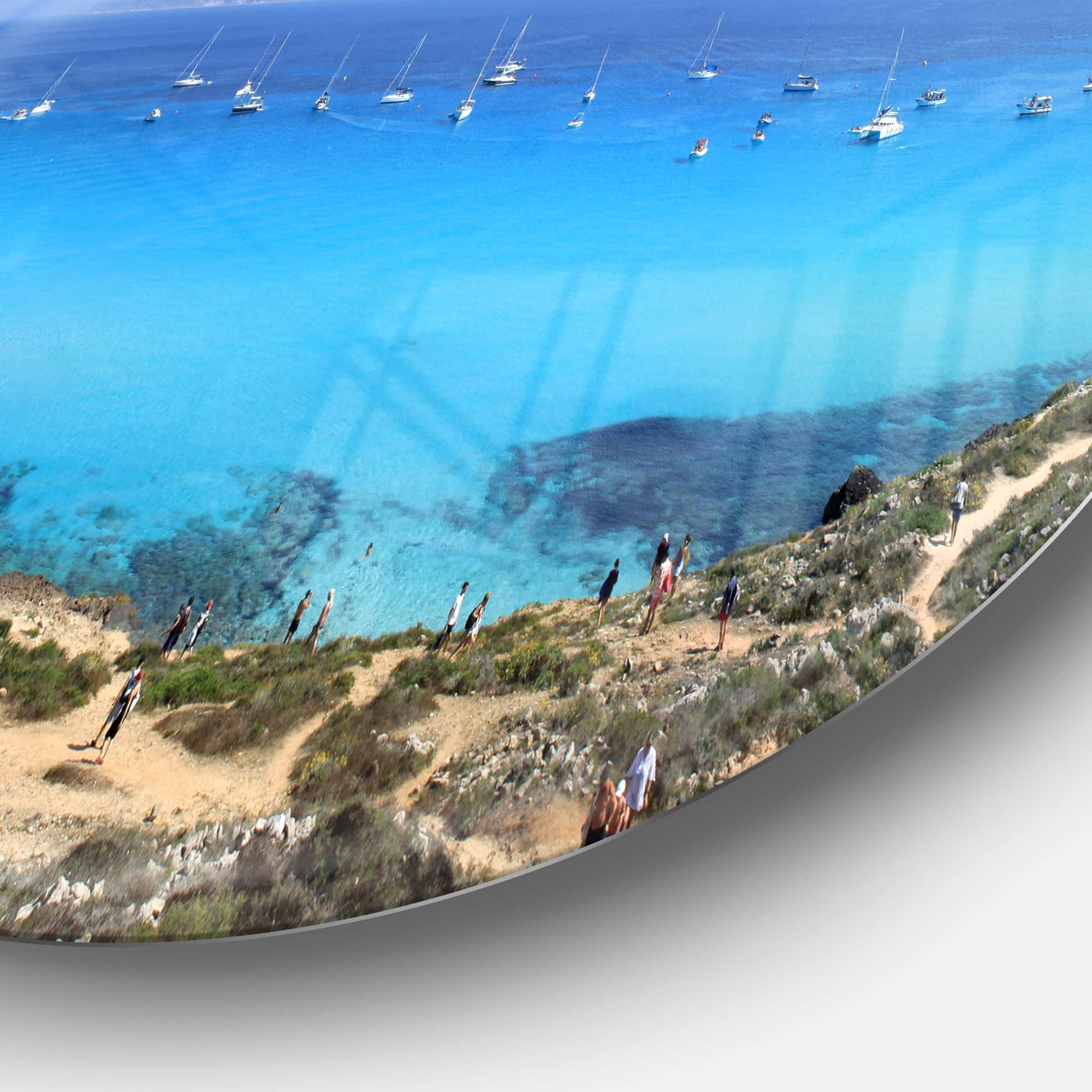 Designart - Cala Rossa Beach Sicily Italy&#x27; Seascape Metal Artwork