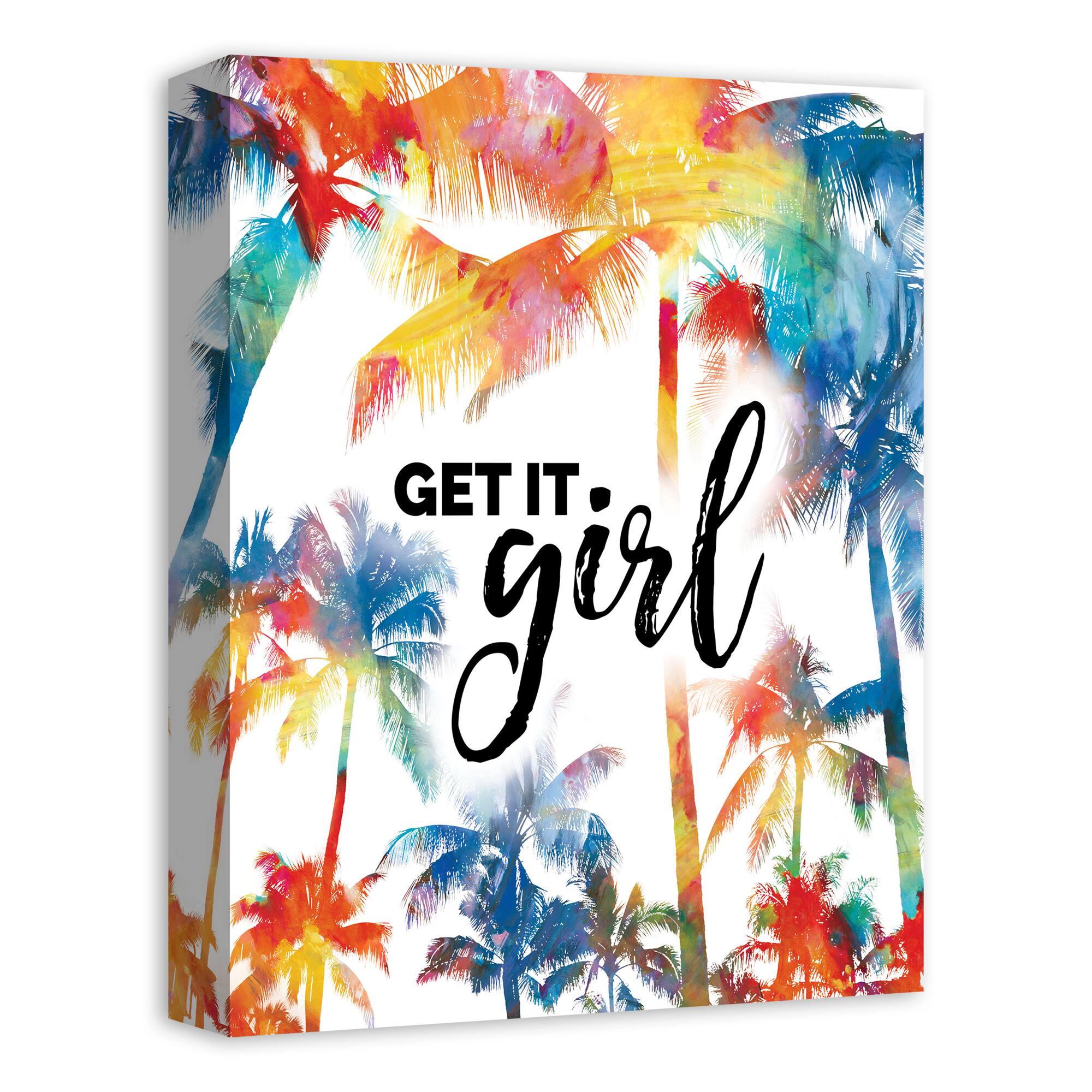 Get It Girl 12" x 16" Canvas Wall Art