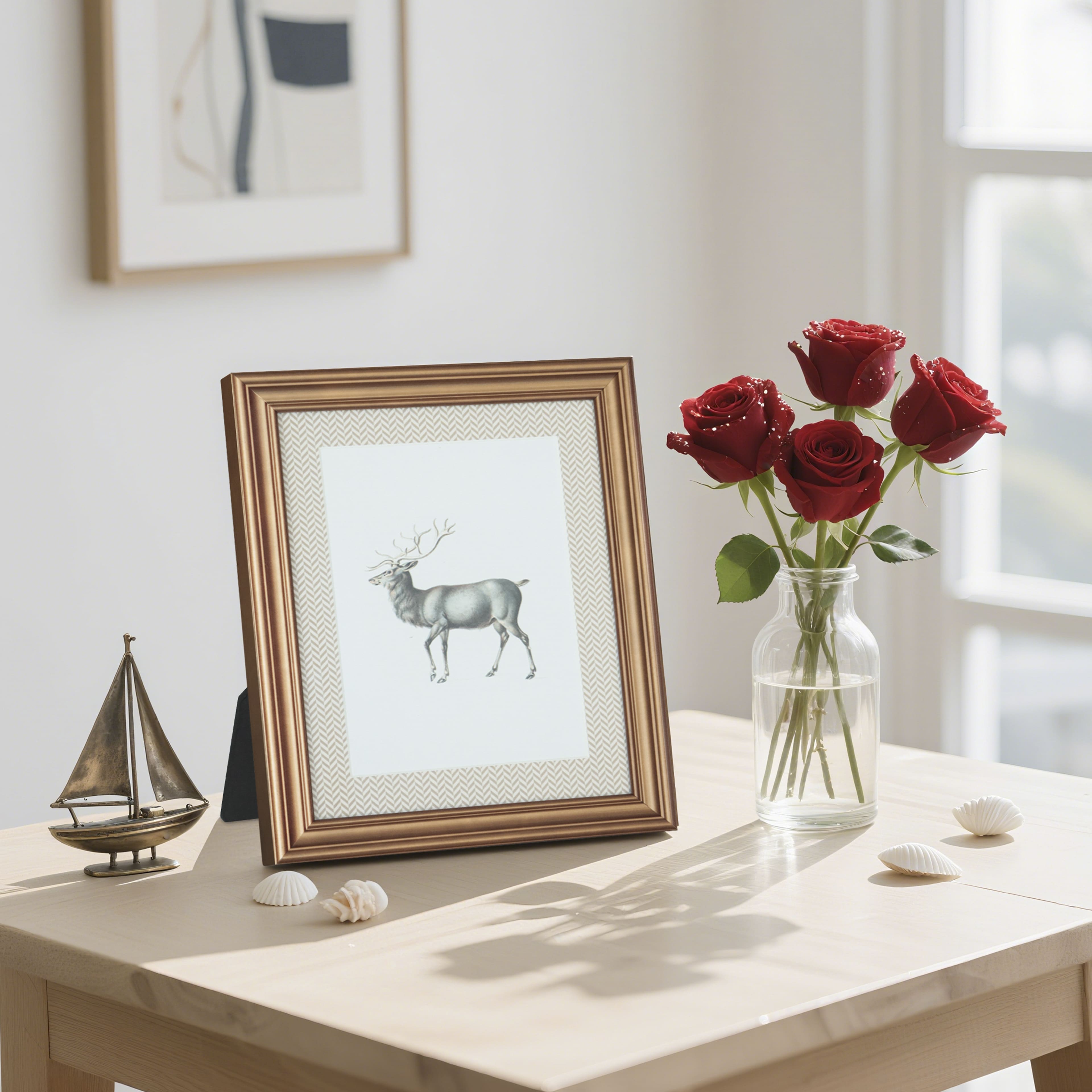 7.5&#x22; x 9.5&#x22; Framed Reindeer Tabletop D&#xE9;cor by Ashland&#xAE;