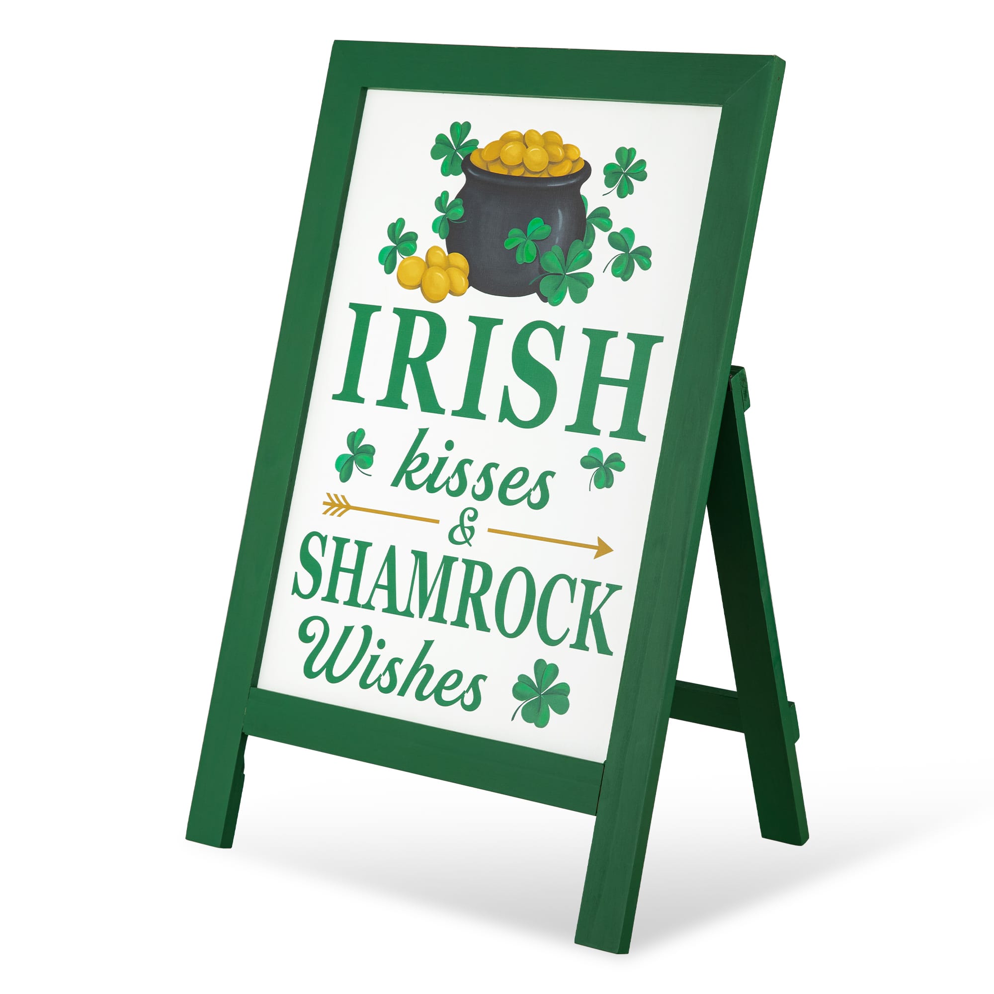 Glitzhome&#xAE; 24&#x22; St. Patrick&#x27;sWooden Porch Sign