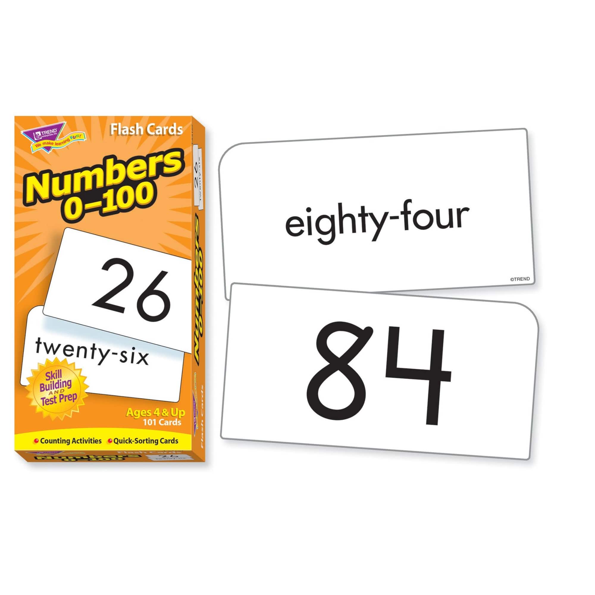 Trend Enterprises® Numbers 0-100 Skill Drill Flash Cards