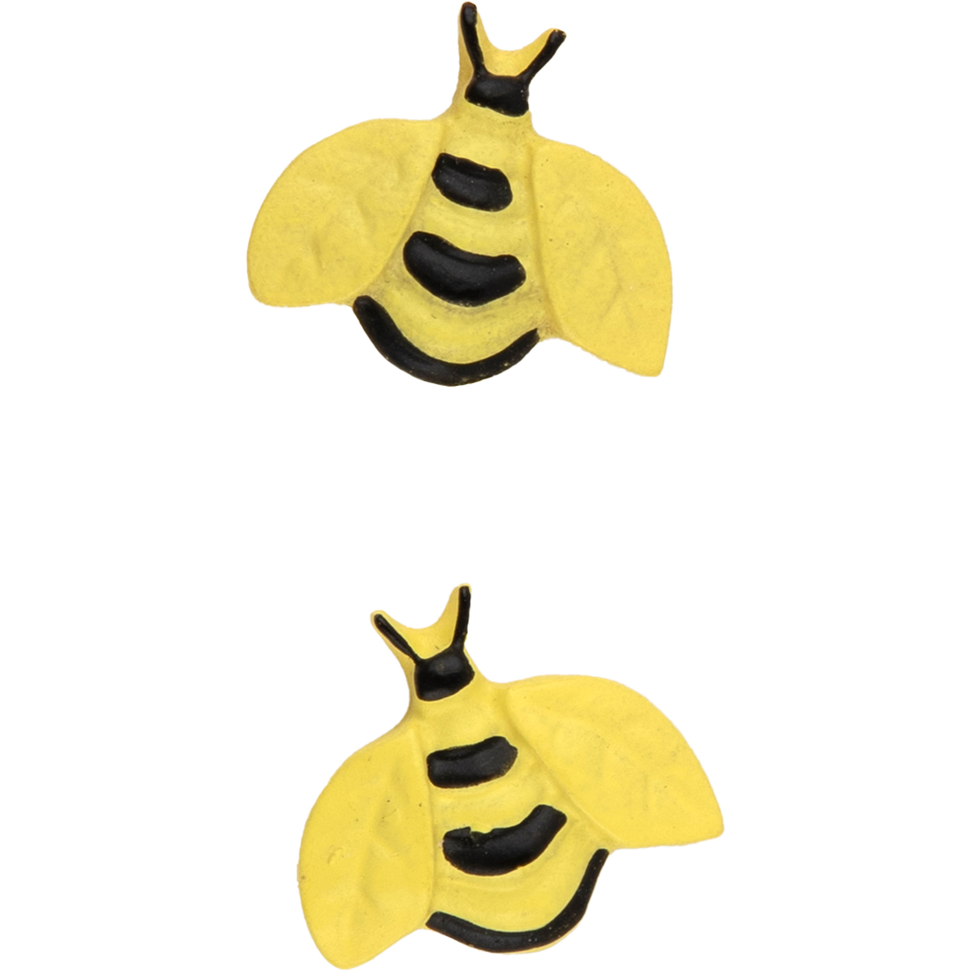 Flair Originals 3/4&#x22; Yellow Bee Shank Buttons, 2ct.
