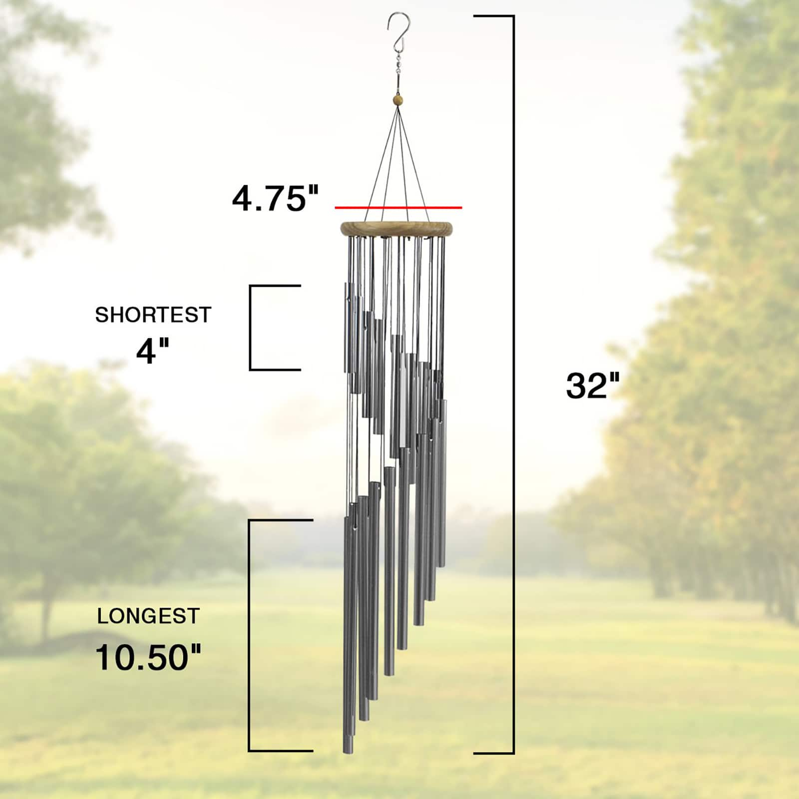 Sorbus 2.5ft. Tubular Wind Chime