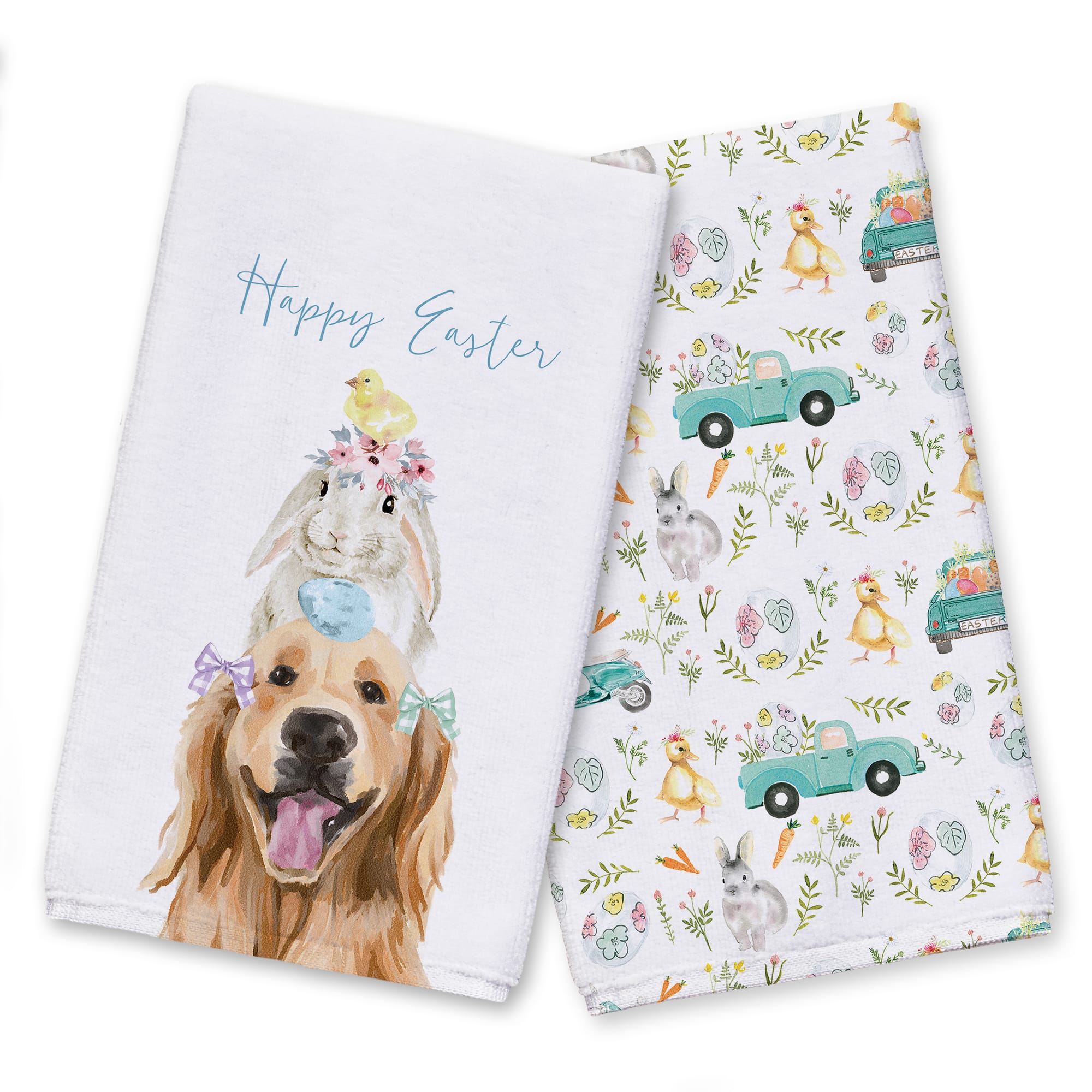 Easter Friends Stack 16&#x22; x 25&#x22; Tea Towel - Set of 2