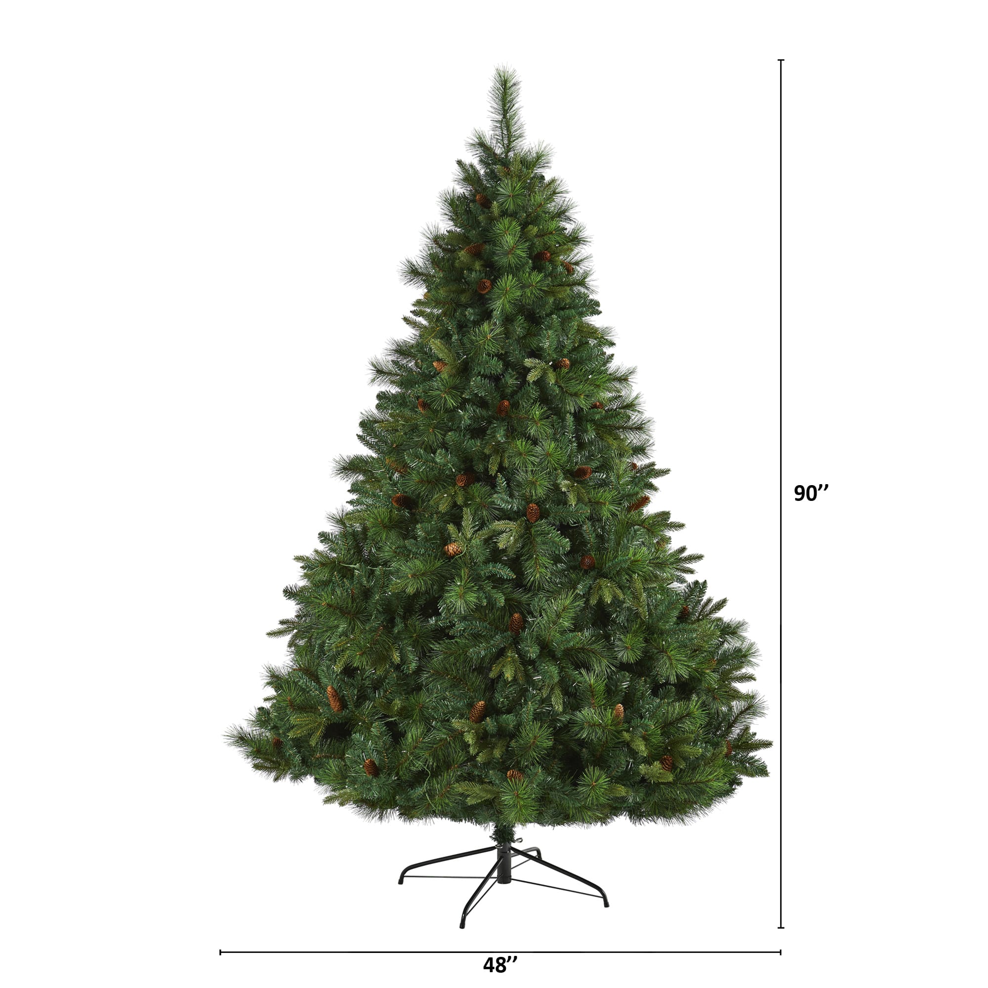 7.5ft. Pre-Lit West Virginia Mixed Pine Artificial Christmas Tree, Clear Lights