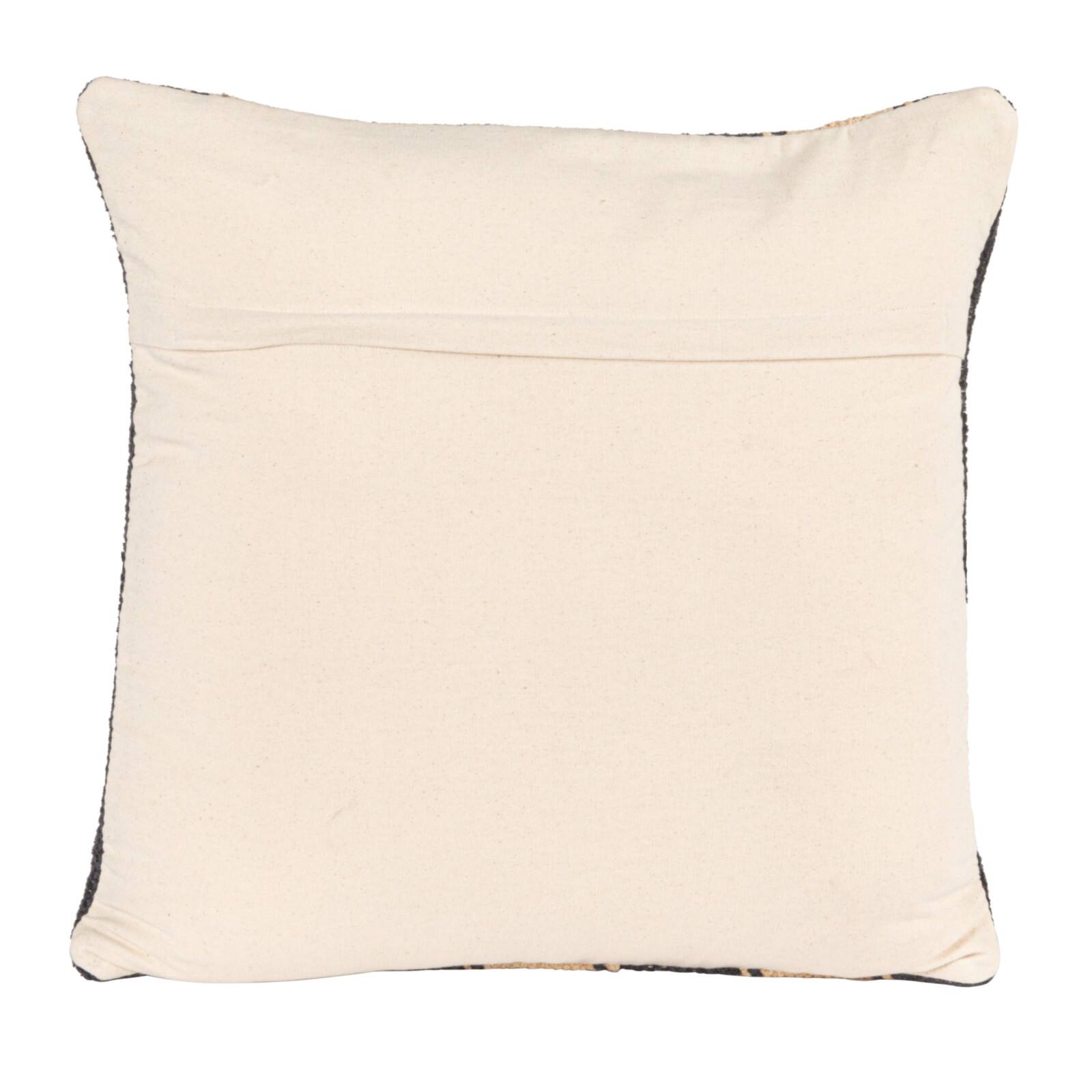 Hello Honey® 20" Black & Cream Striped Cotton Blend Chenille Pillow