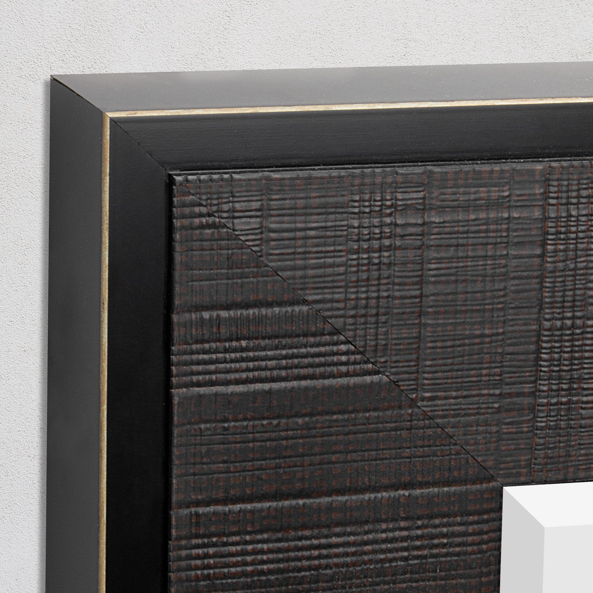 Head West&#xAE; Rustic Brown Framed Beveled Glass Accent Wall Mirror