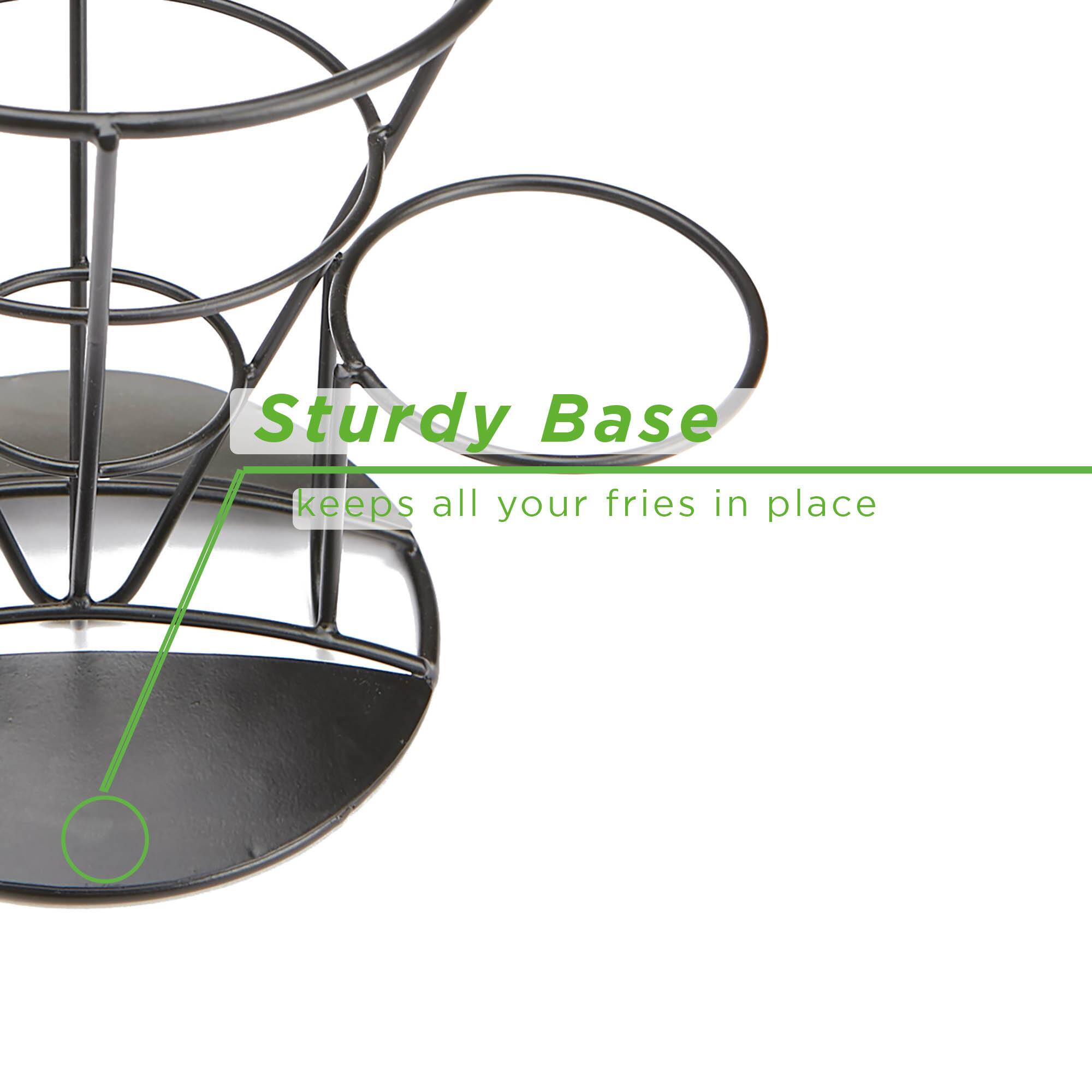 Mind Reader Black French Fries Stand and Dip Holder, 3ct.
