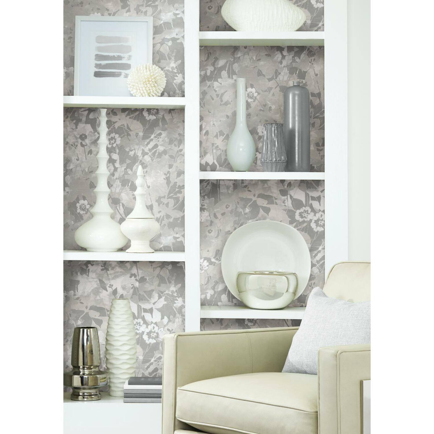 RoomMates Wildflower Shadows Peel &#x26; Stick Wallpaper