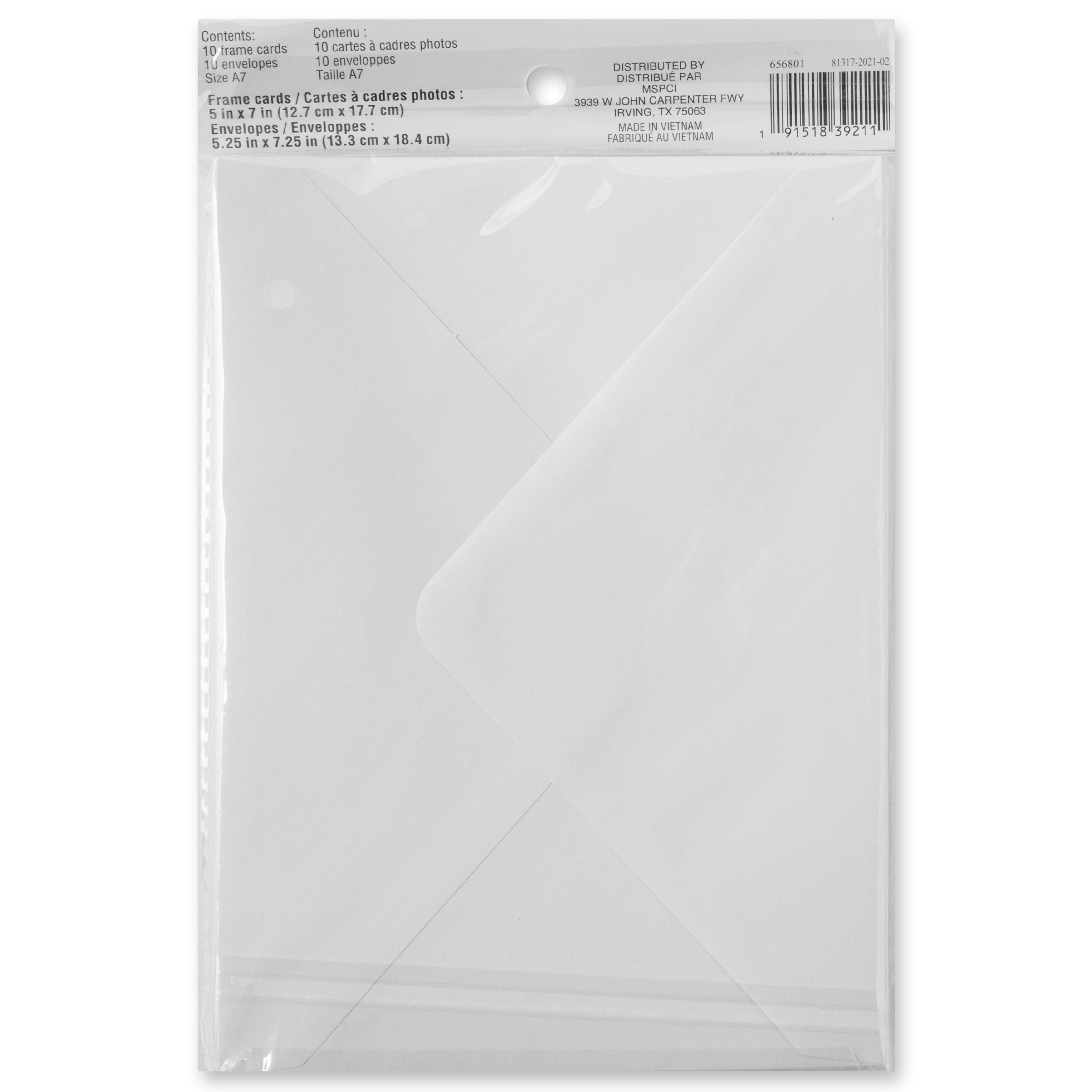 12 Packs: 10 ct. (120 total) 5&#x22; x 7&#x22; White Frame Cards &#x26; Envelopes by Recollections&#x2122;