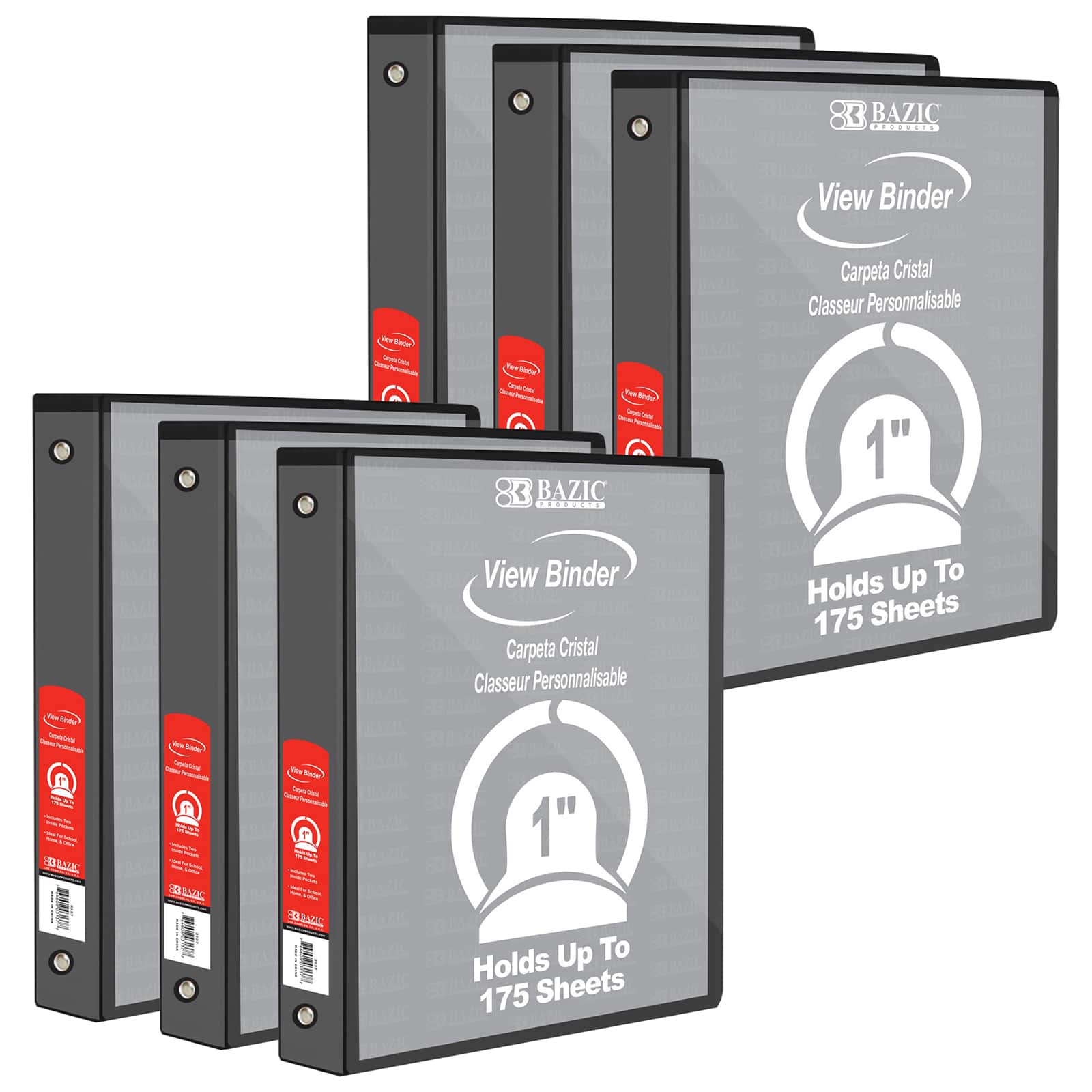 BAZIC® 3 Ring View Binder with Pockets, 6ct. | Michaels